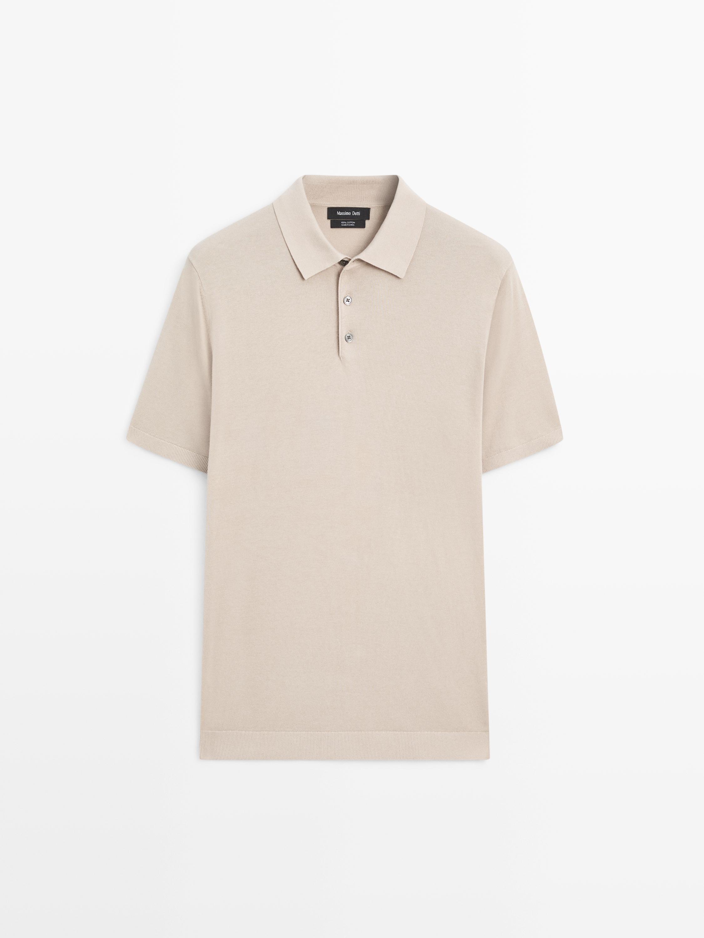 Pletena pamučna polo majica kratkih rukava