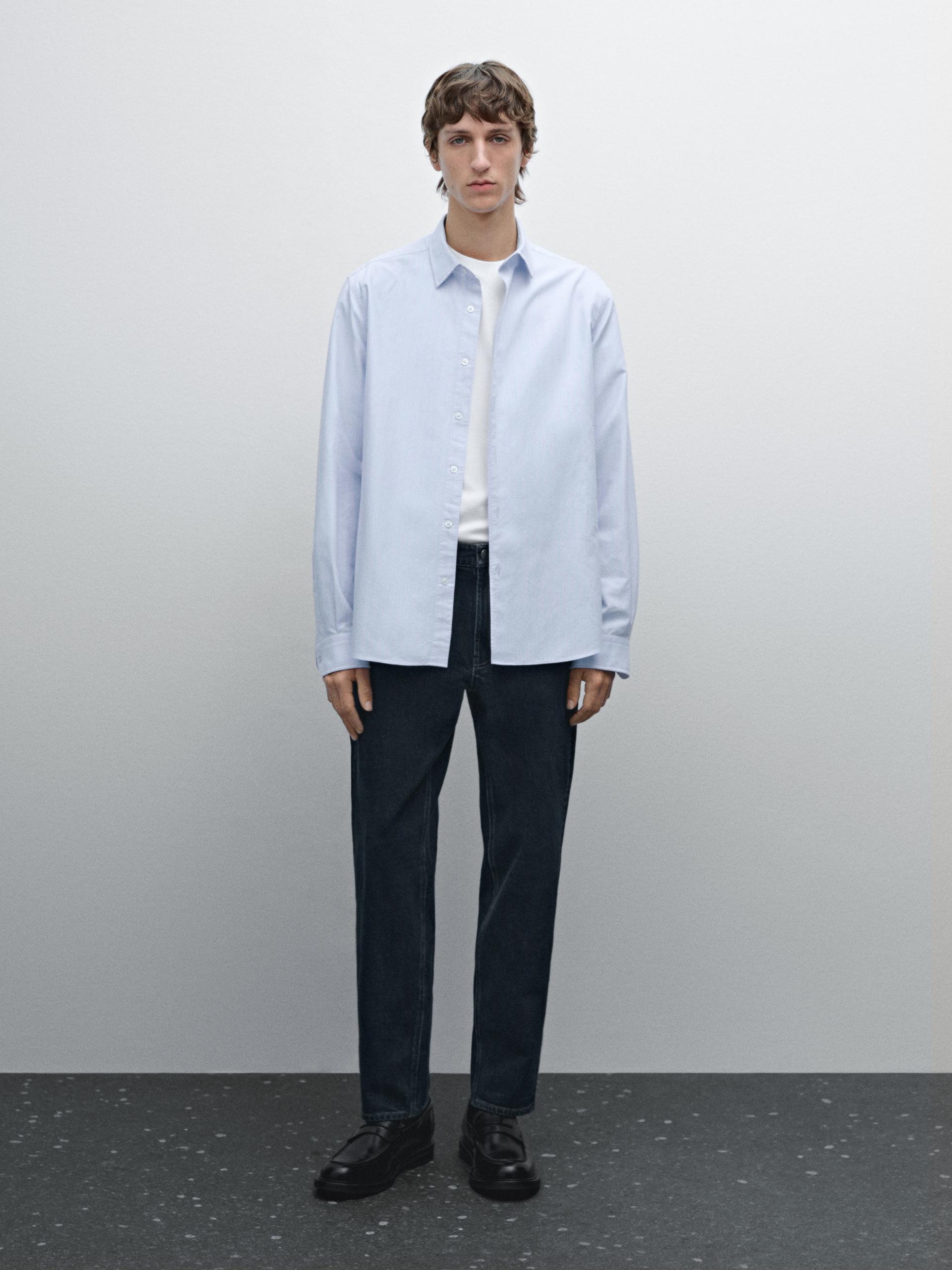 Camisas Hombre Manga Larga Springfield Camisa Para Hombre, Azul