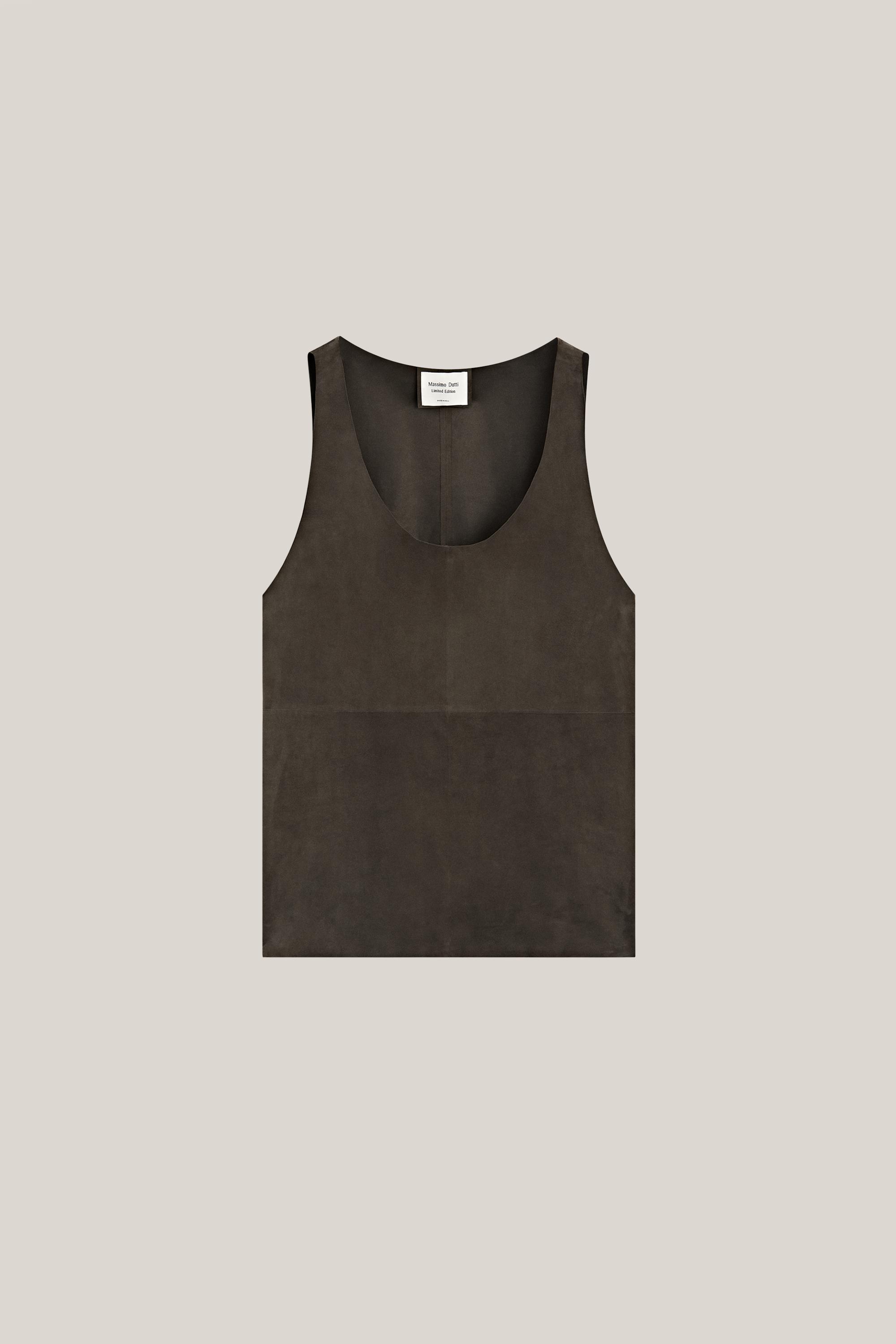 Linen suit waistcoat — BROWN