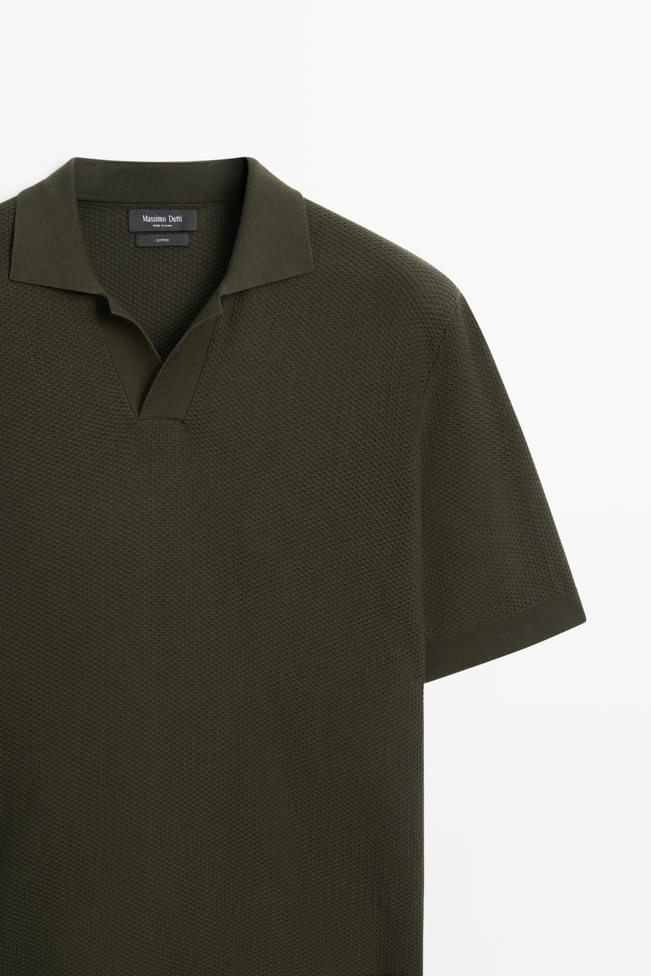 100% cotton knit polo — GREEN