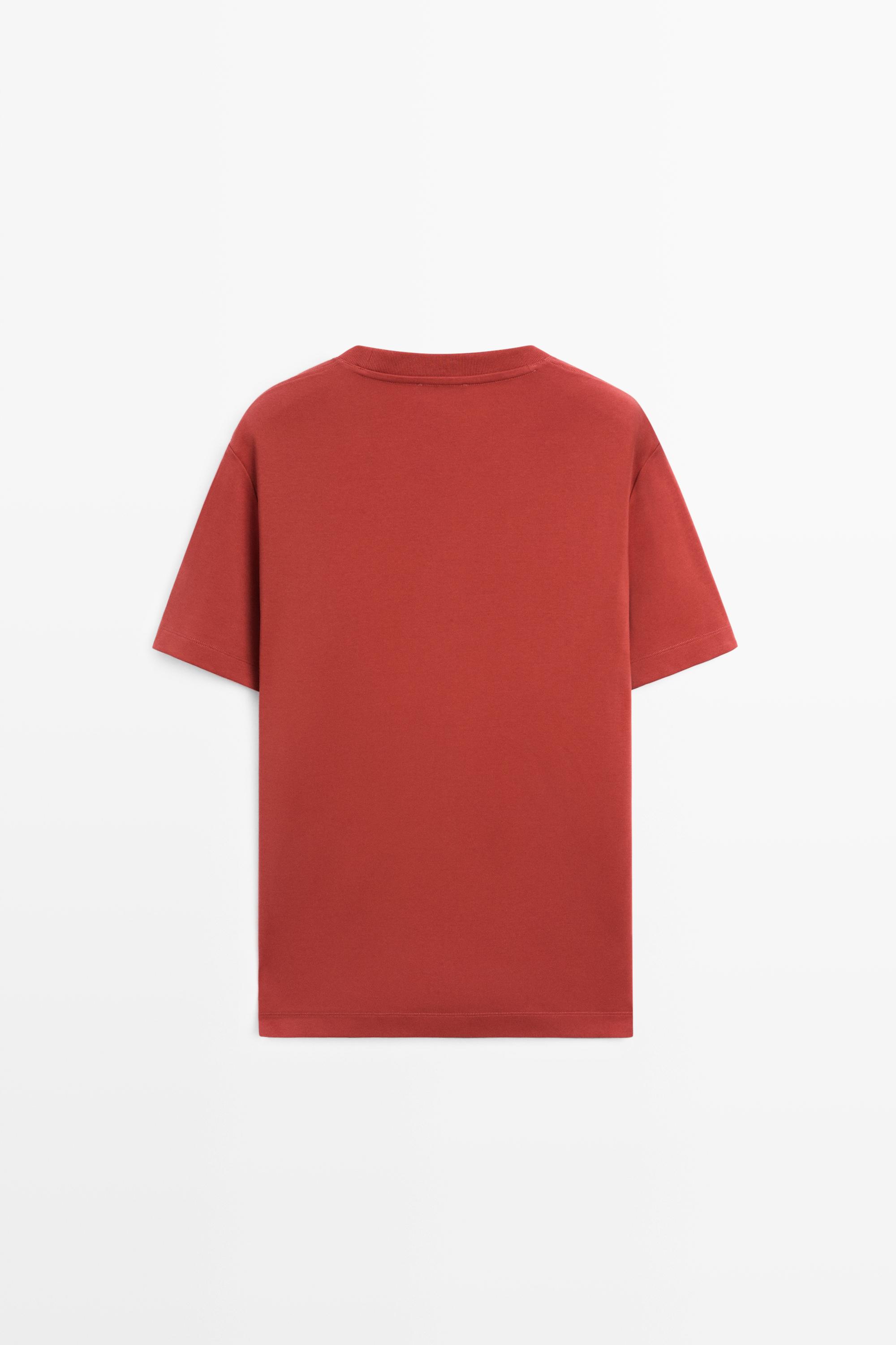 100% cotton short sleeve T-shirt — RUBY RED
