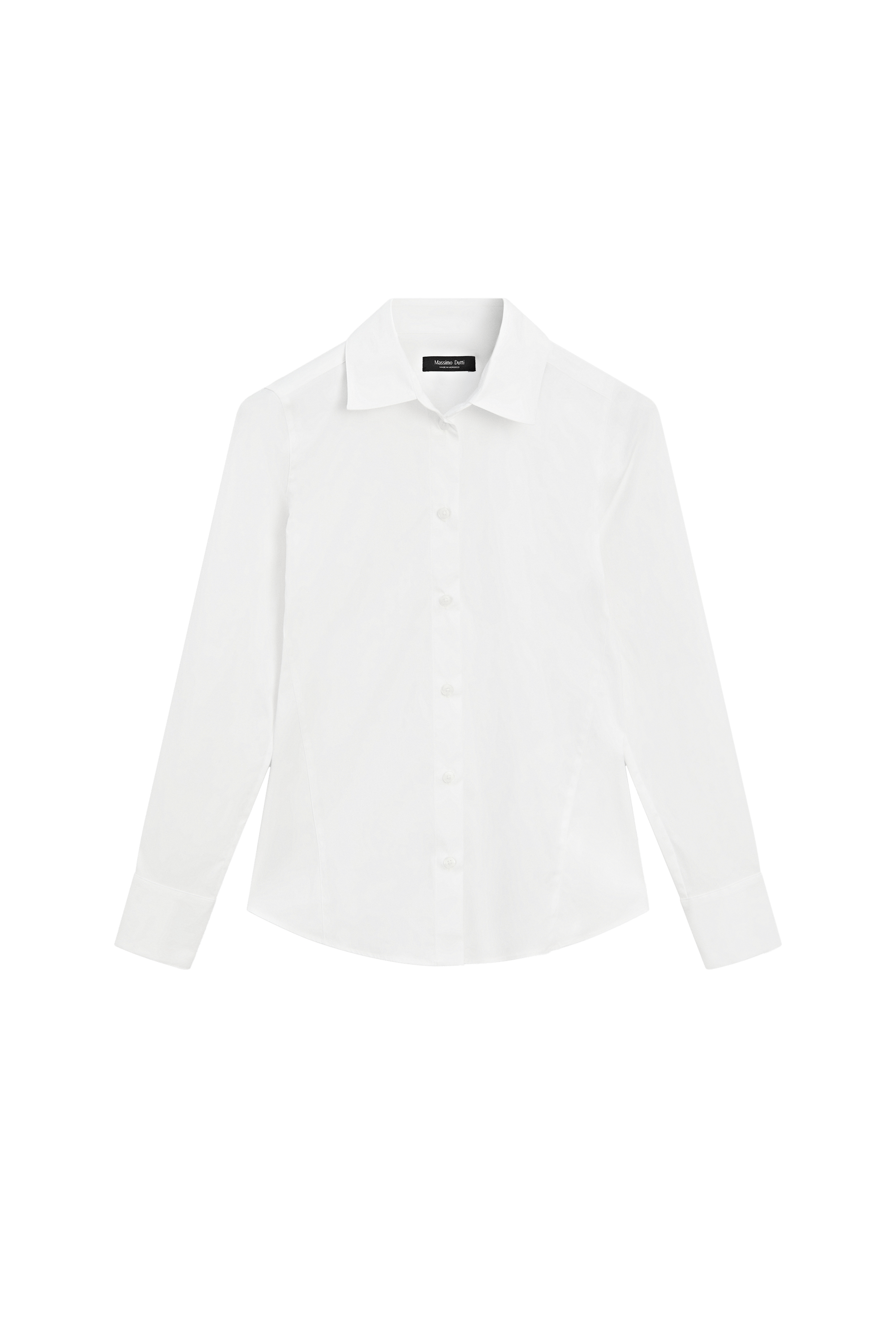 Massimo Dutti Pamuk karışımlı poplin gömlek görsel 6