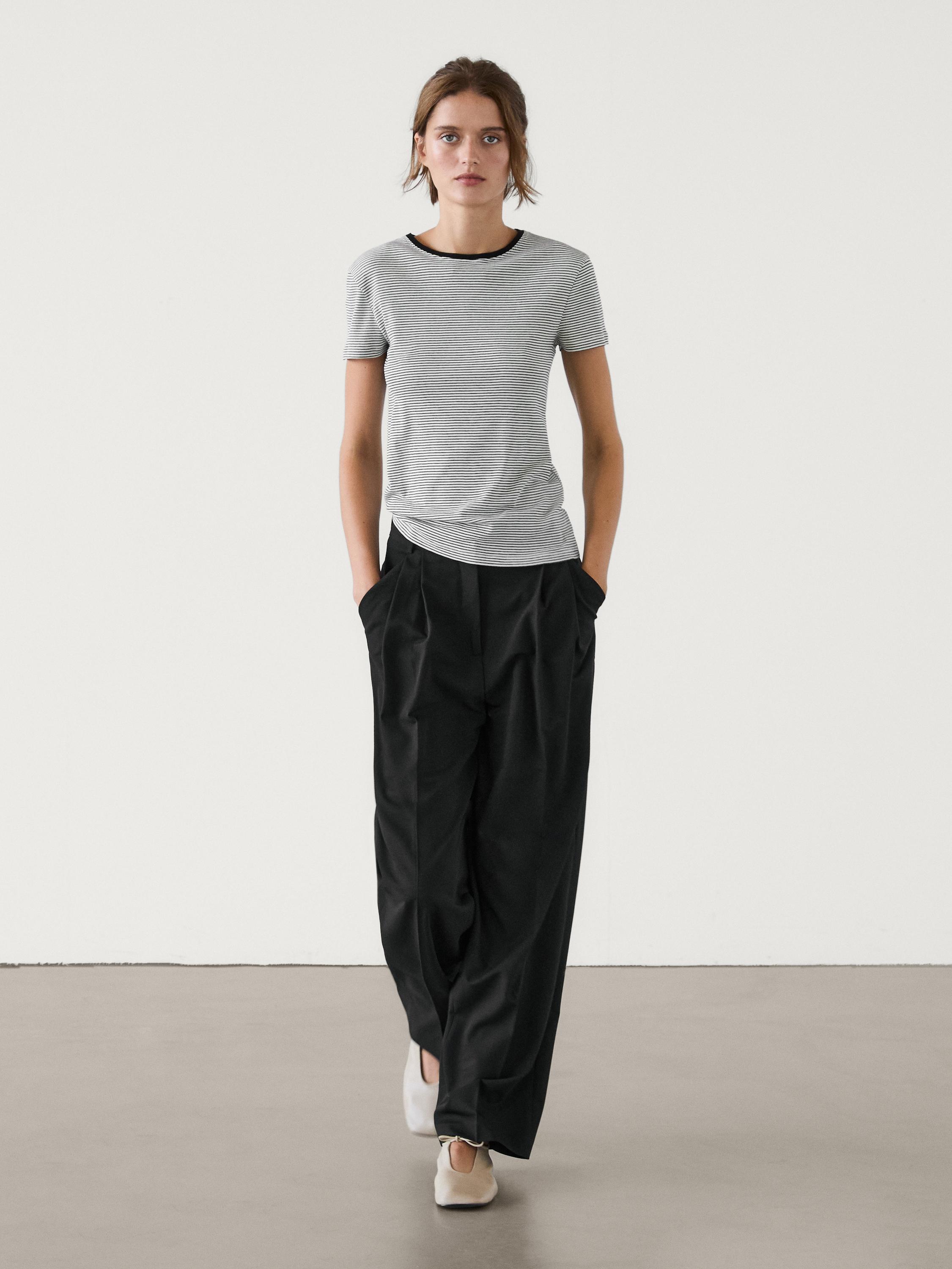 تيشرت مخطط قطن 100%