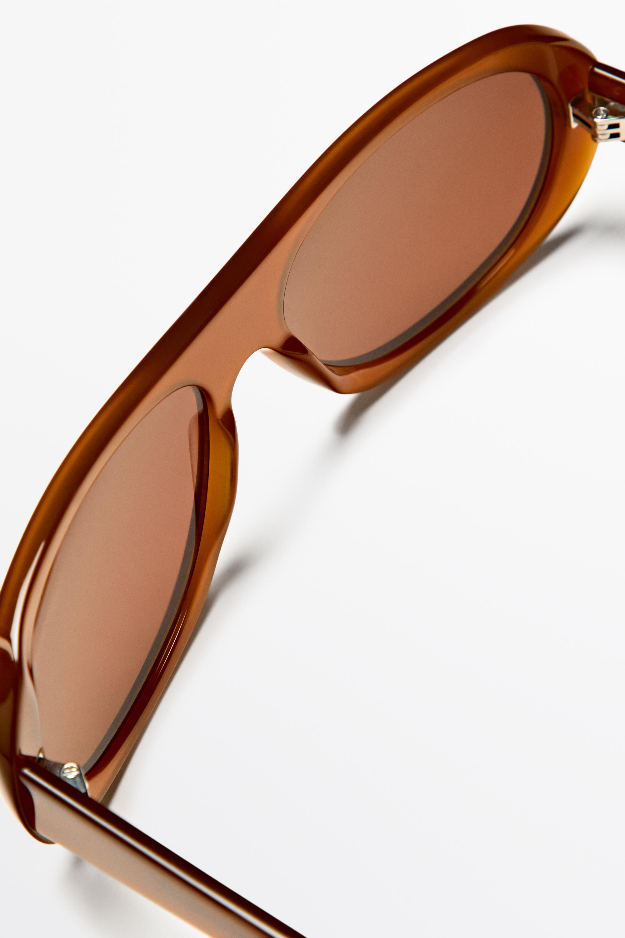 Wraparound sunglasses — Caramel