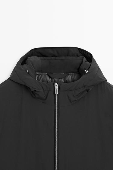 Lightweight hooded down jacket — BLACK 9