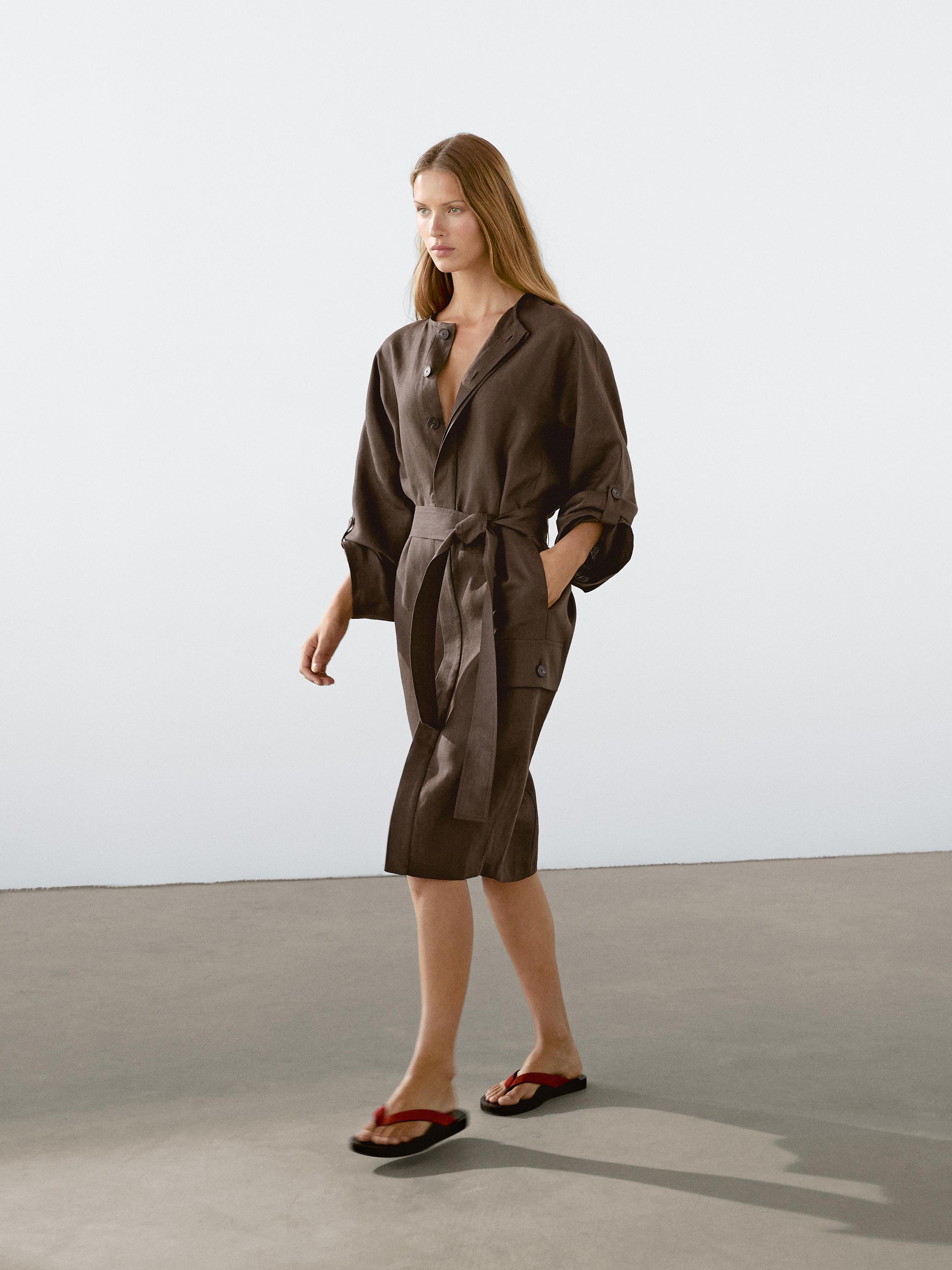 Hemdkleid aus 100 % Leinen