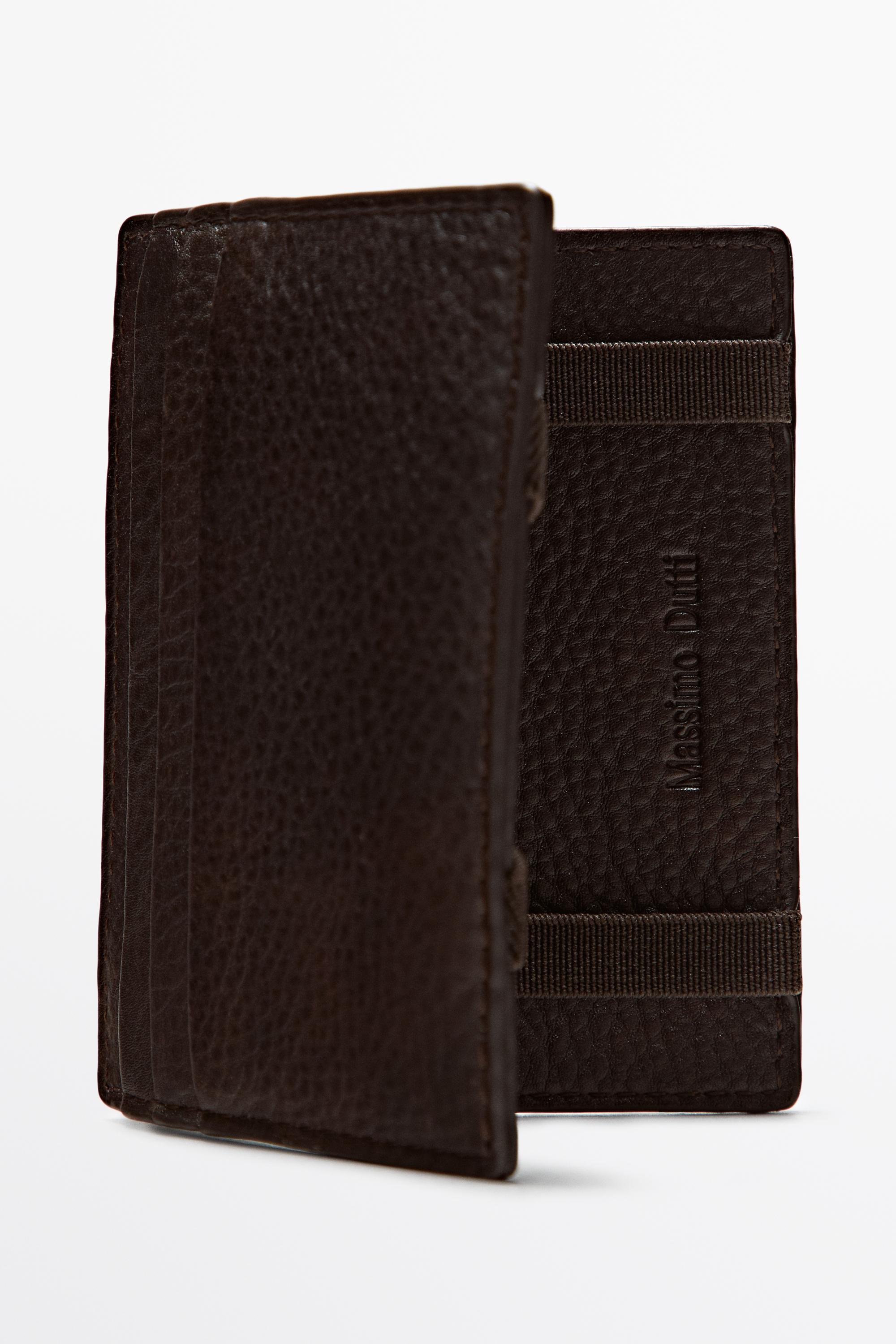 Nappa leather "magic" wallet — BROWN