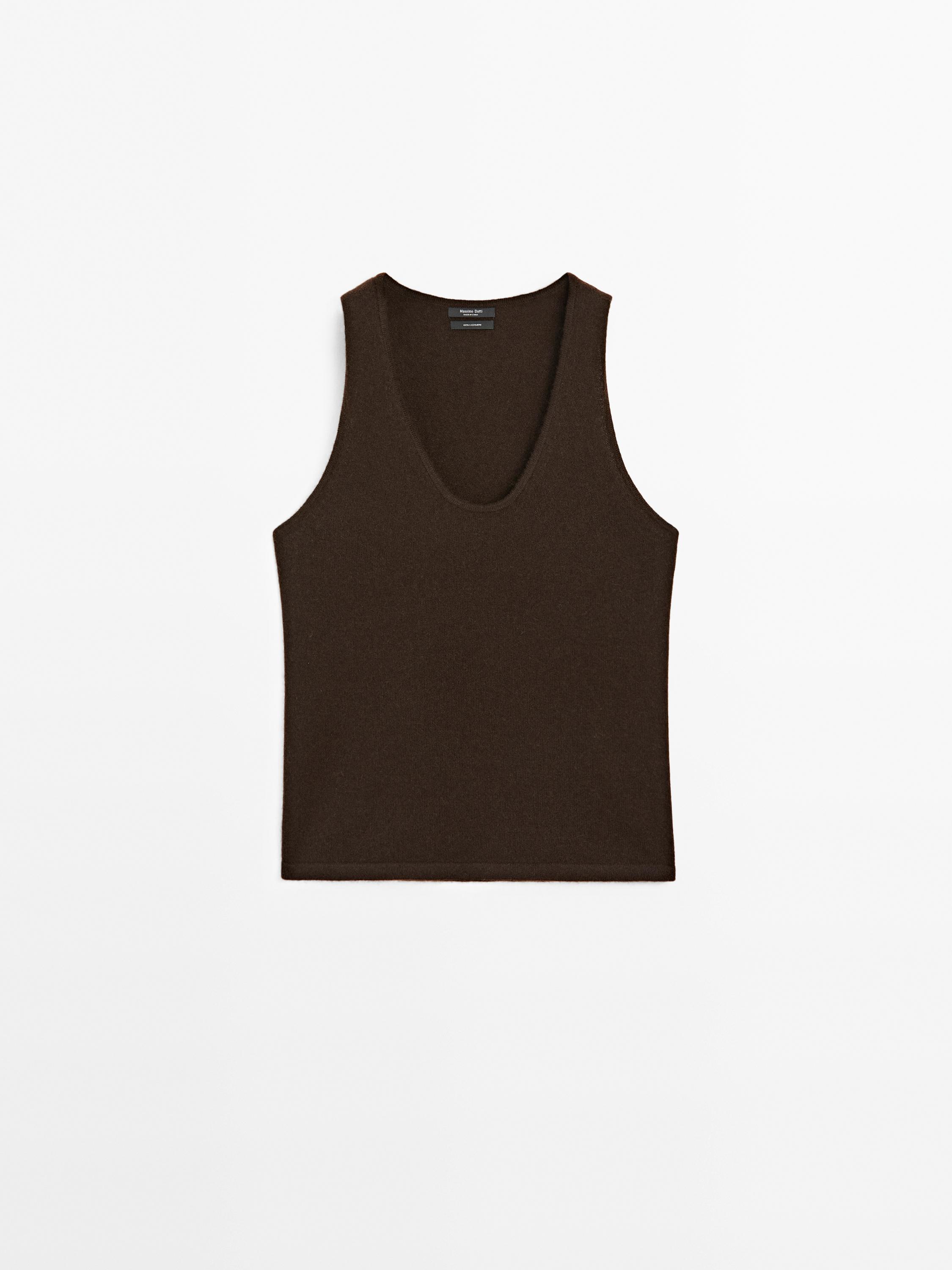 100% cashmere crew neck top