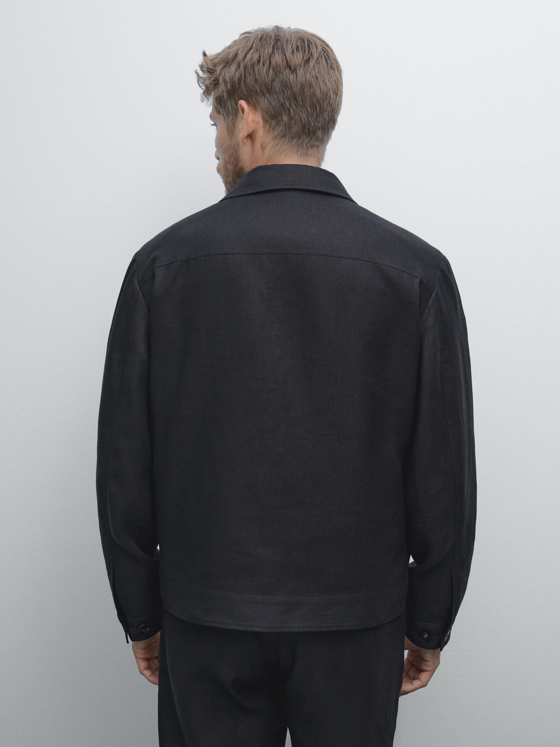 Geacă total look din in 100%