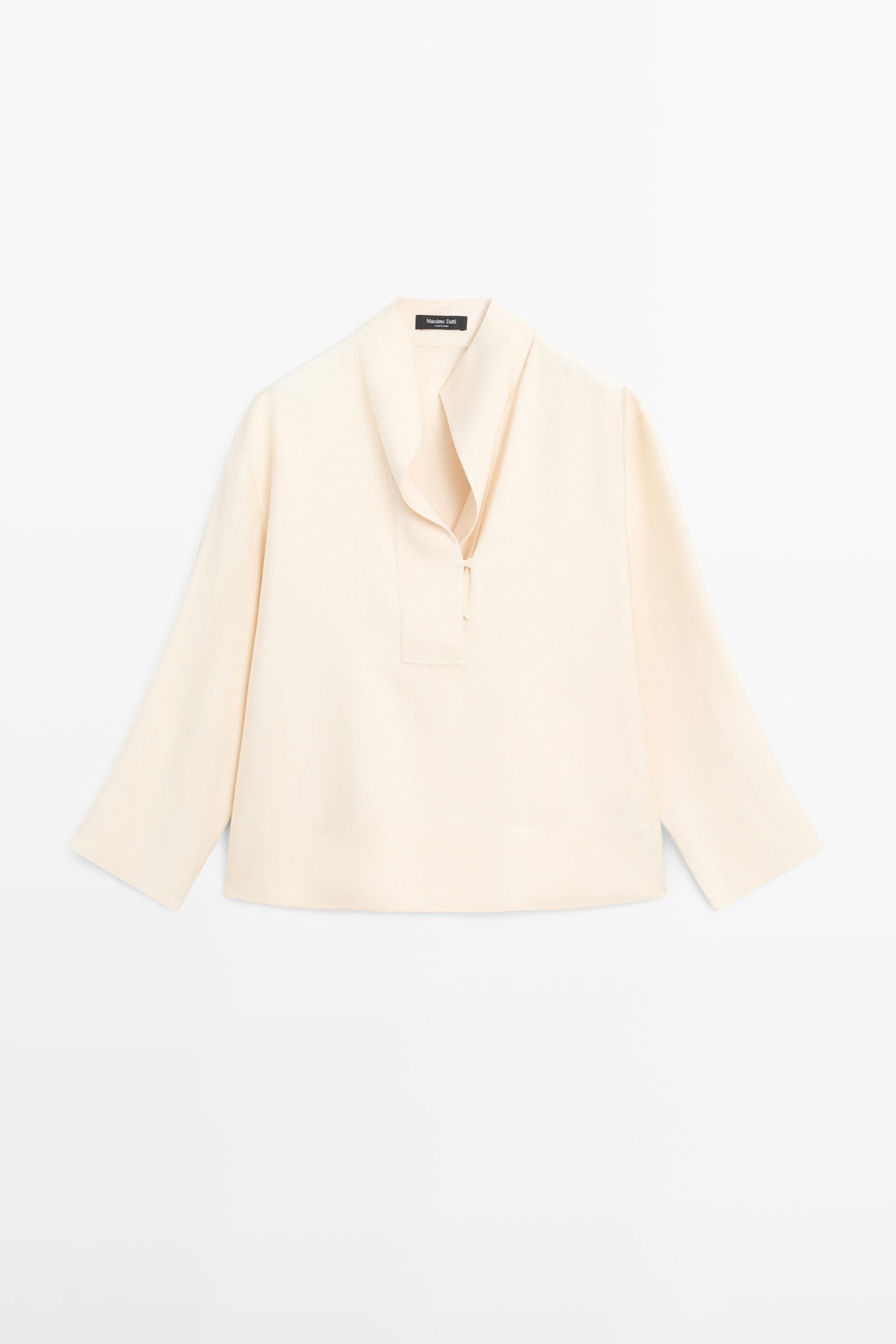 Blouse fluide avec plastron