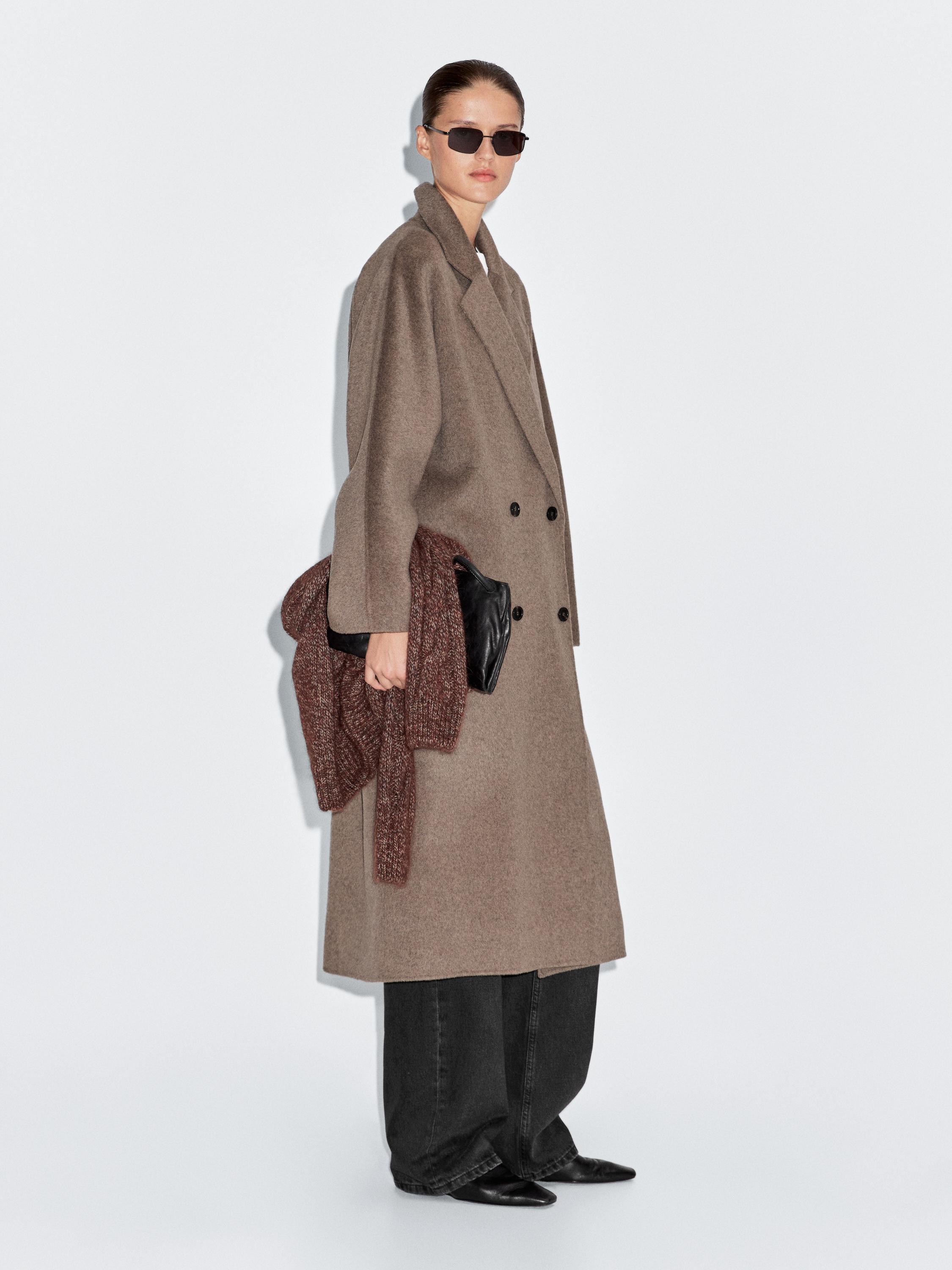 Long wool blend double-breasted coat · Carey · Coats And Jackets