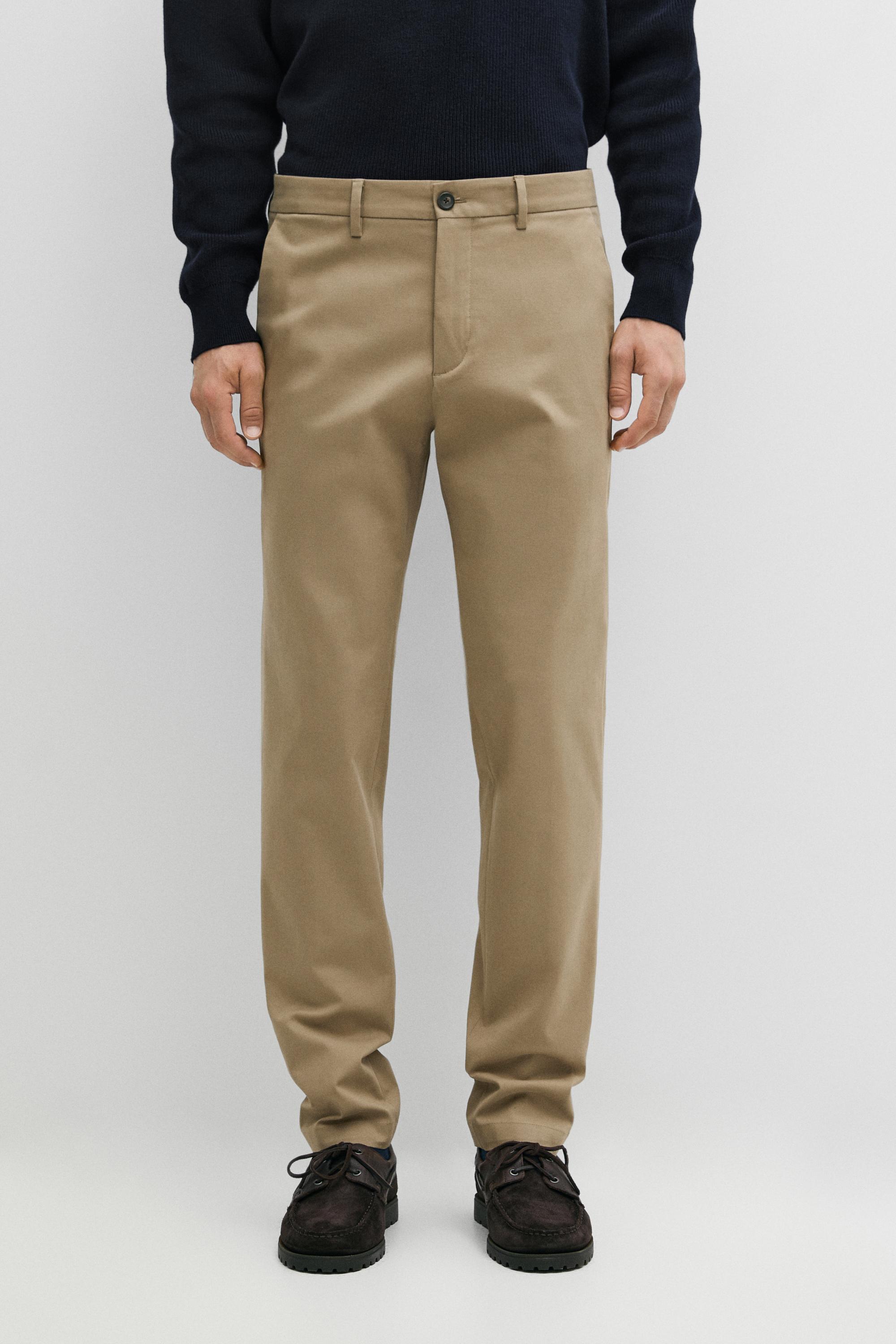 Bukse i bomullsblanding – slim-fit