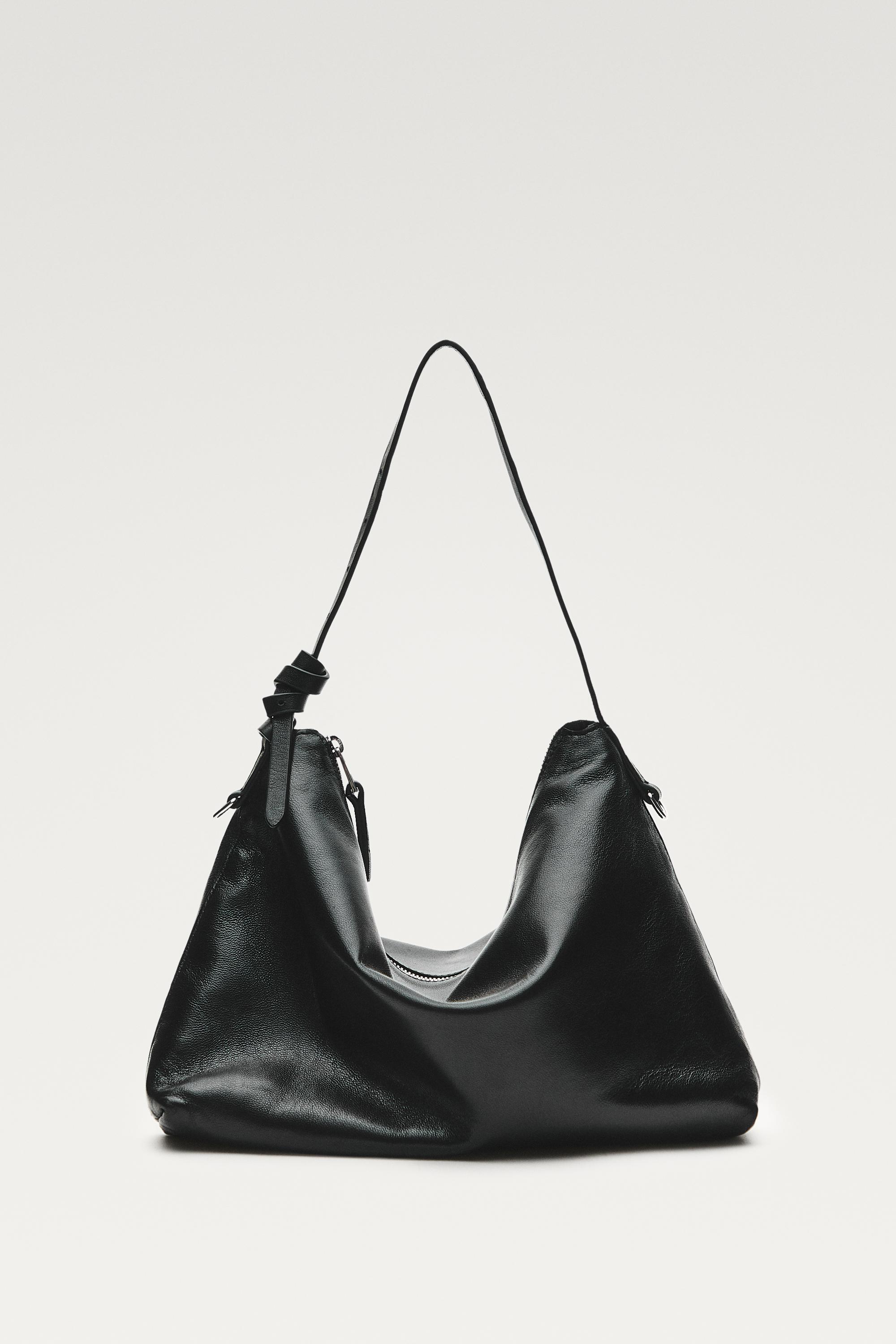 Medium nappa leather bag — BLACK