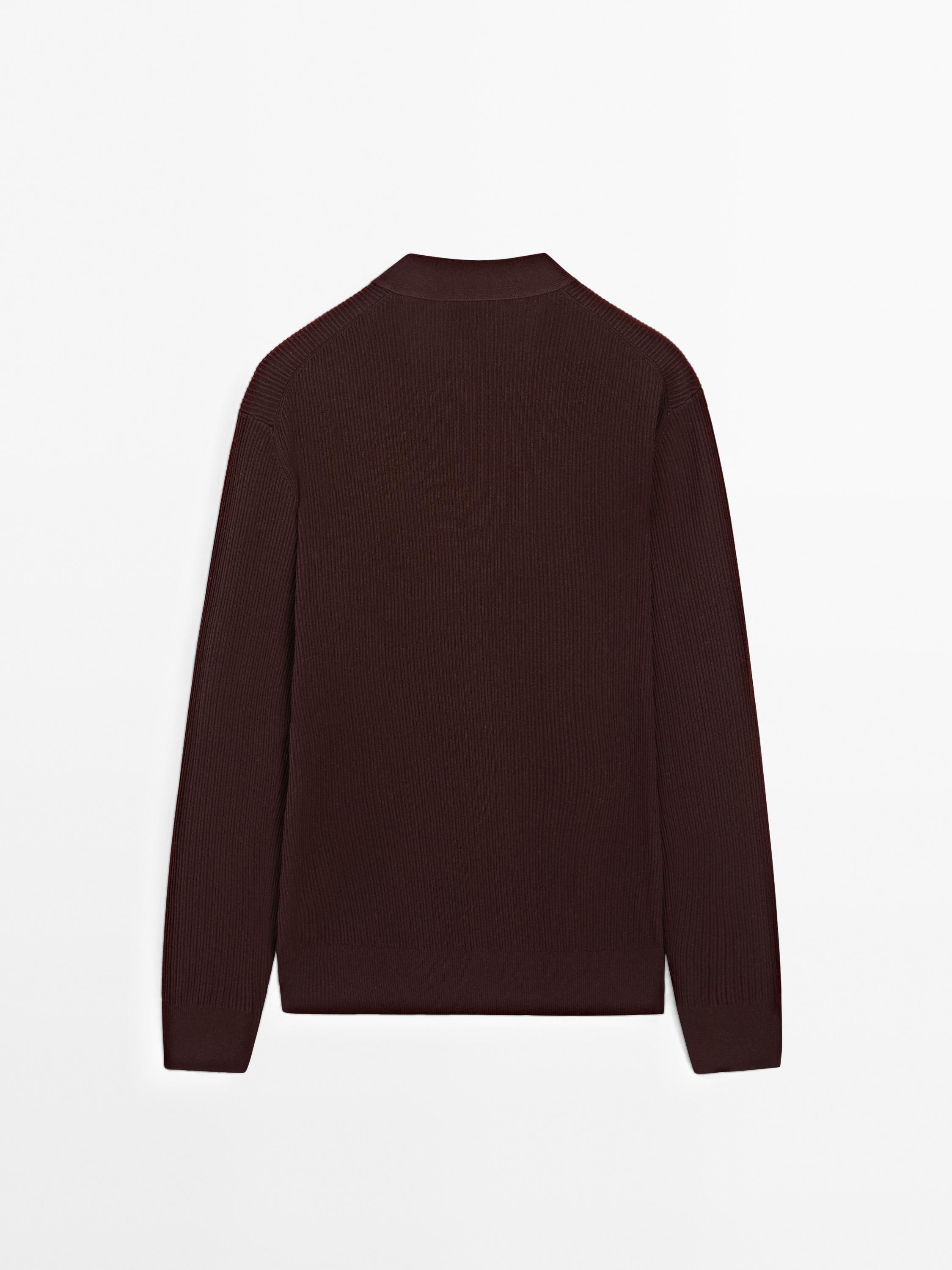 100% cotton textured knit cardigan
