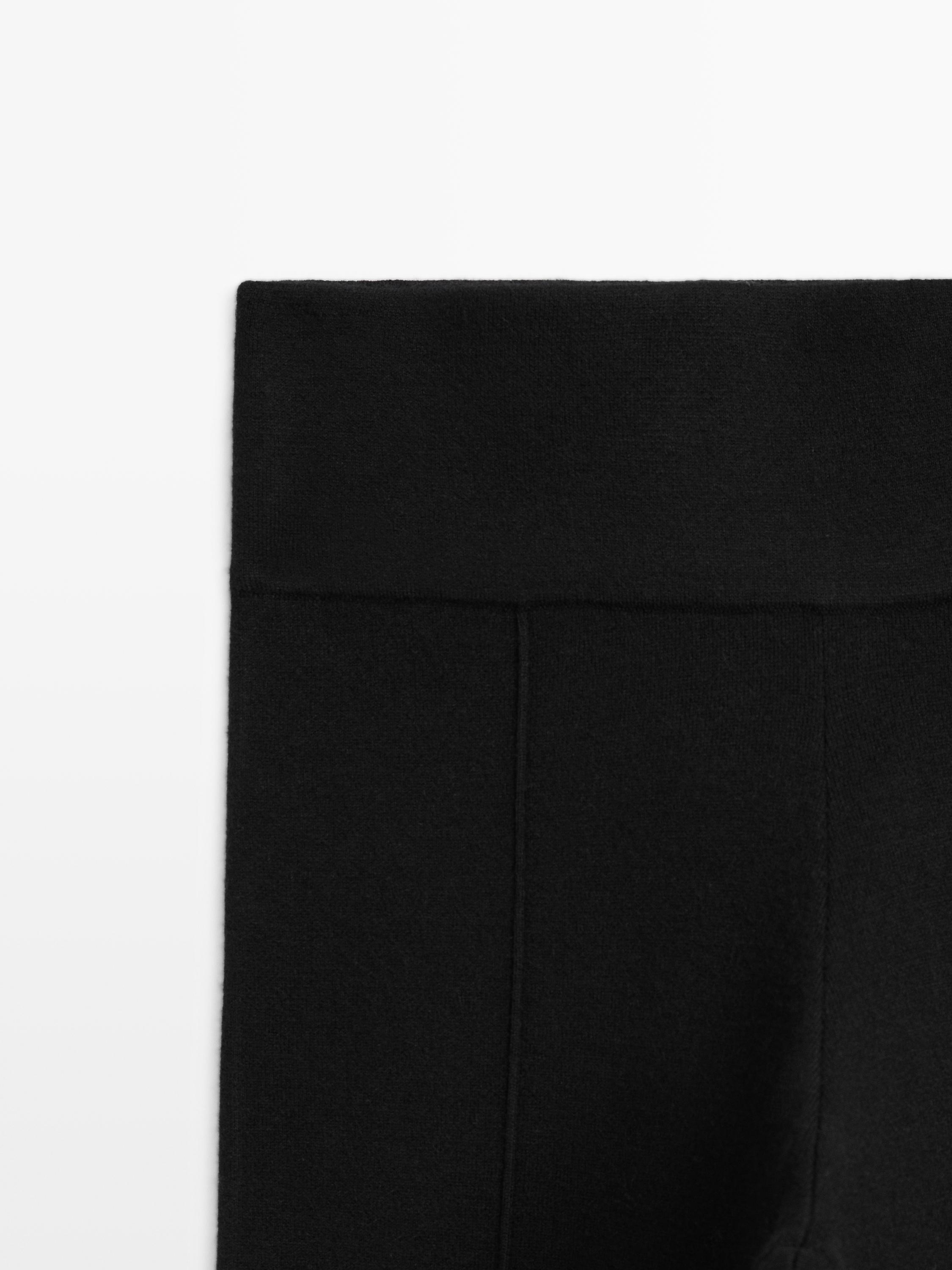 Flared knit trousers
