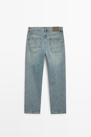 Stonewashed tapered-fit jeans — BLUE 6