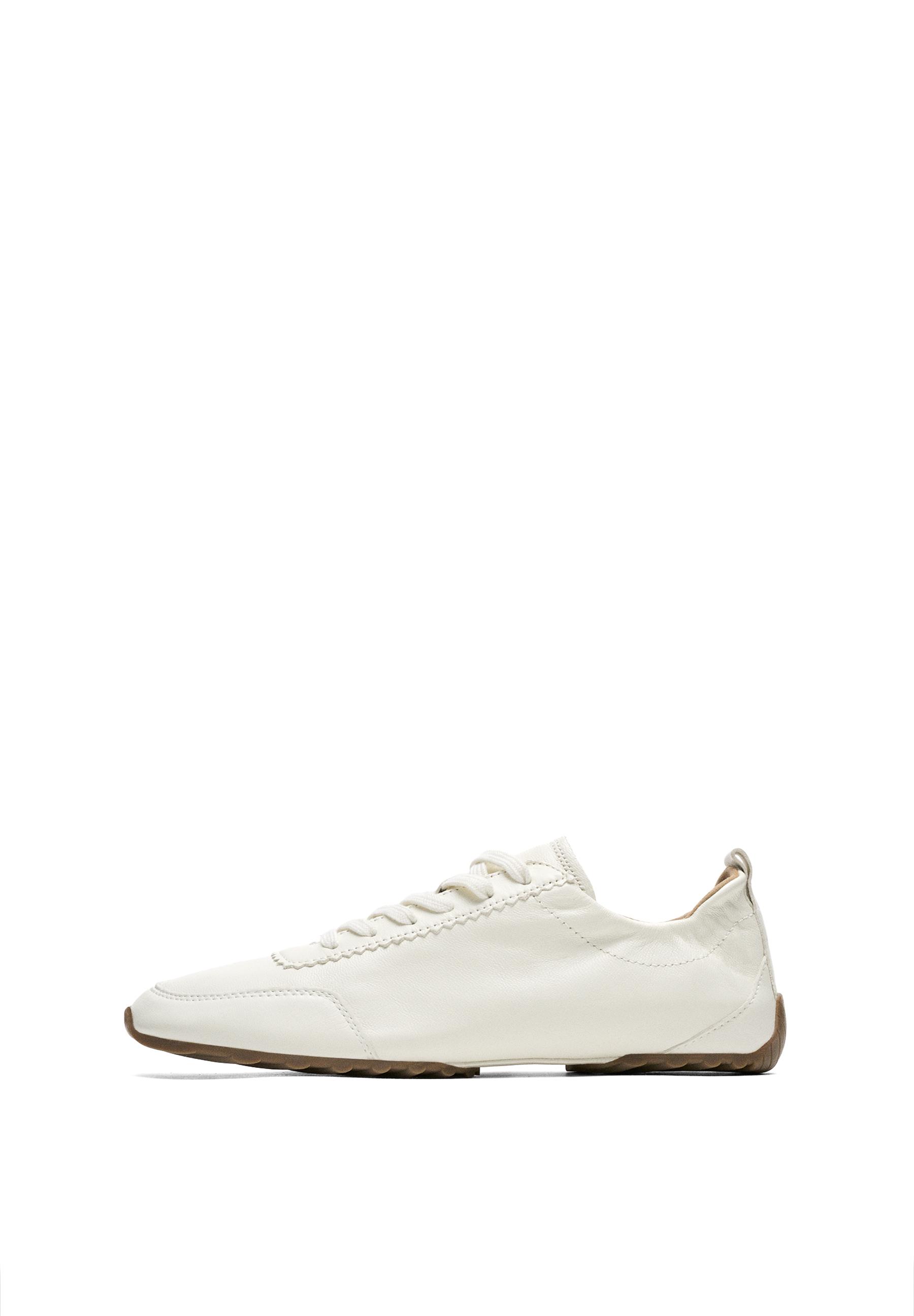 Soft leather trainers — WHITE