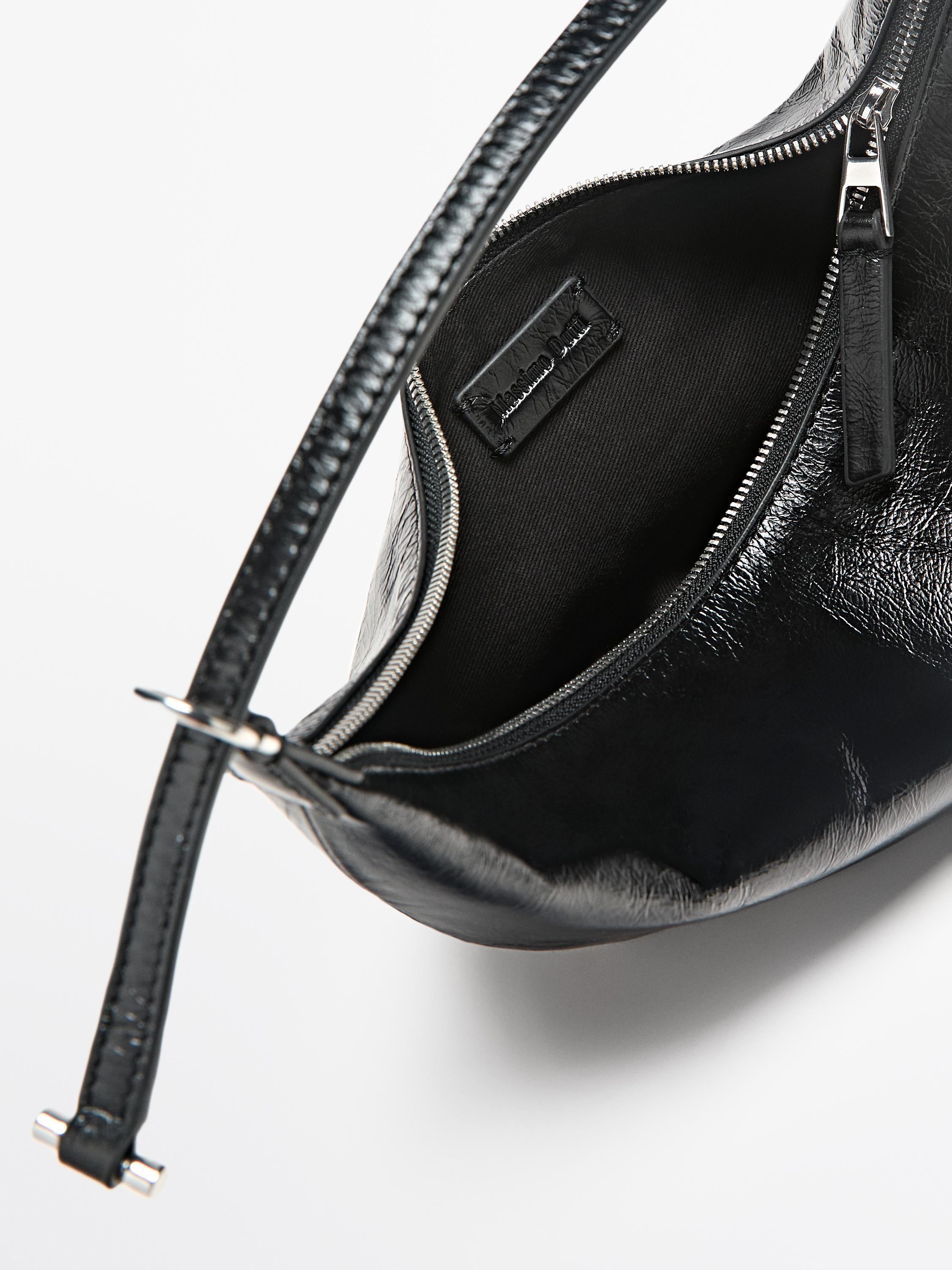Nappa leather mini bag — BLACK