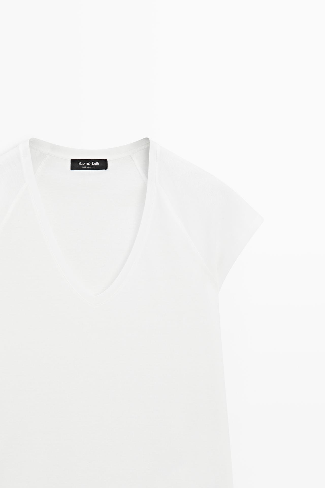 100% mercerised cotton T-shirt — WHITE