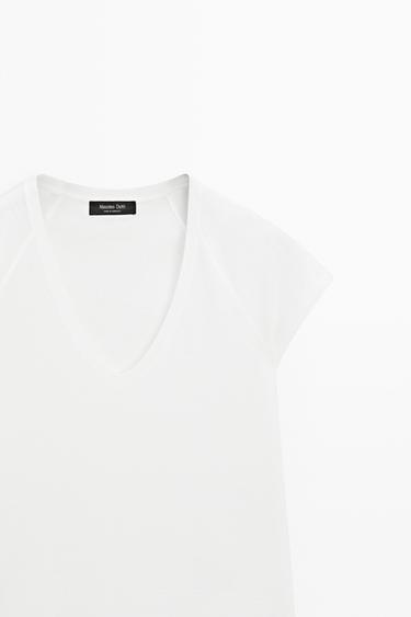 100% mercerised cotton T-shirt — WHITE 4