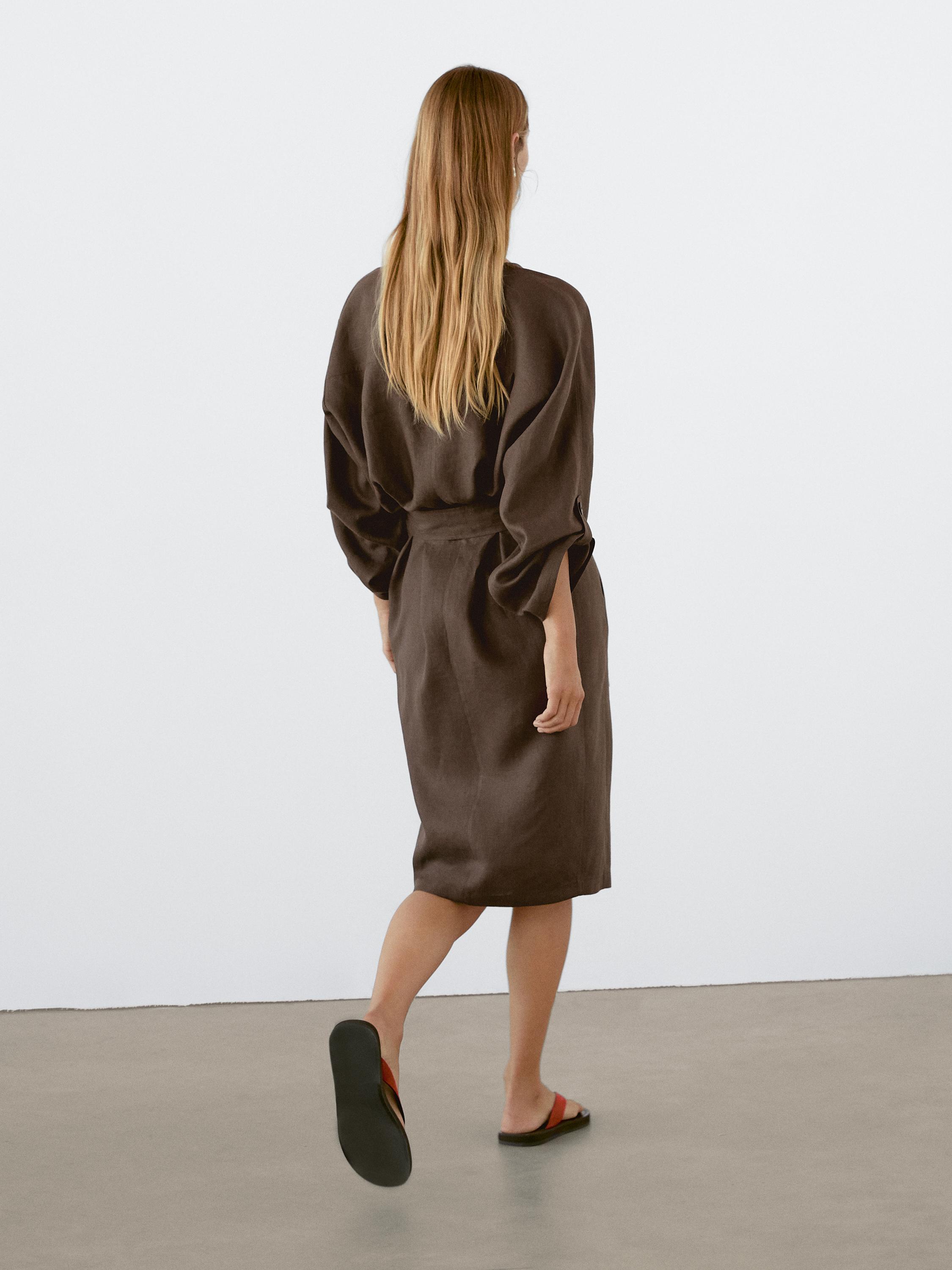 Hemdkleid aus 100 % Leinen