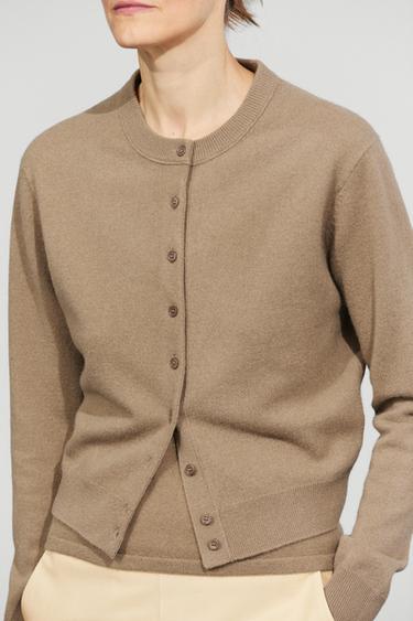 Knit cardigan with button detail — GREENISH 8