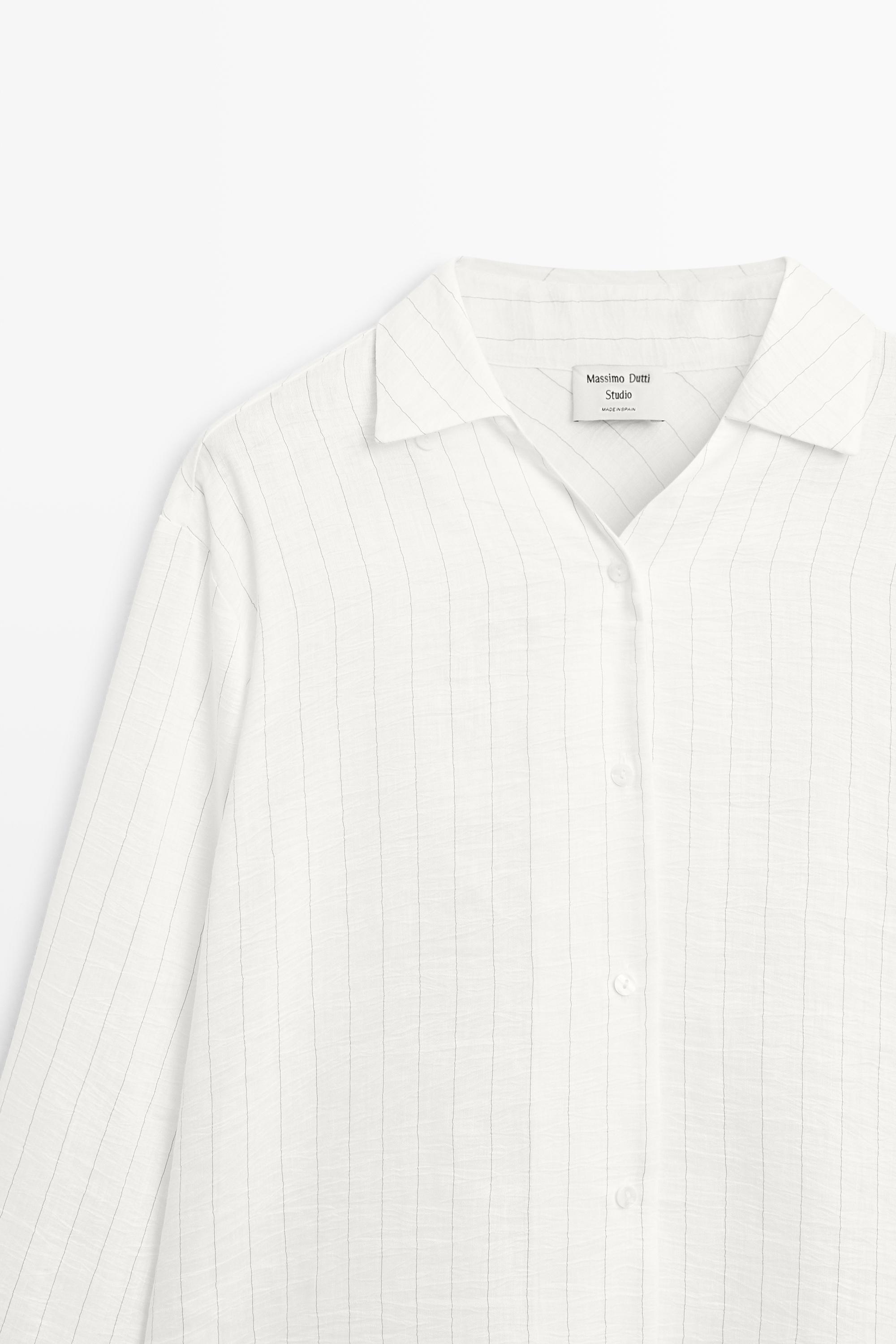 Striped flowing shirt - STUDIO — CREAM