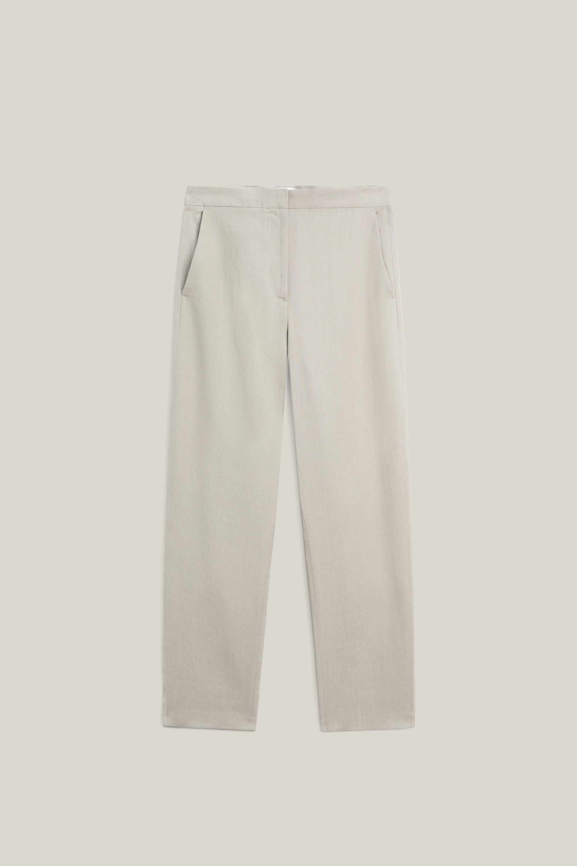 Linen suit trousers with waist detail - LIMITED EDITION — GREY