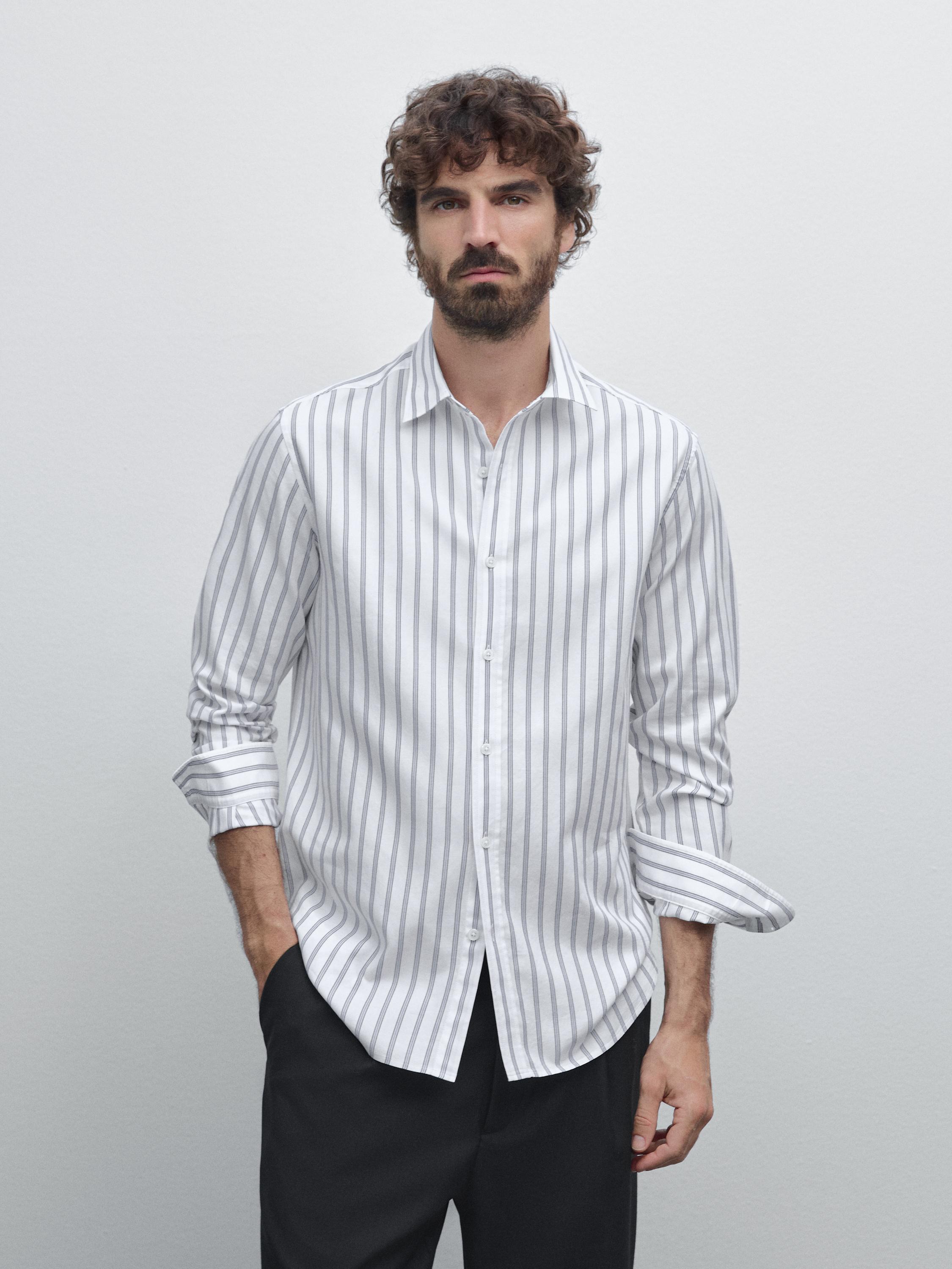 Slim fit 100% cotton shirt