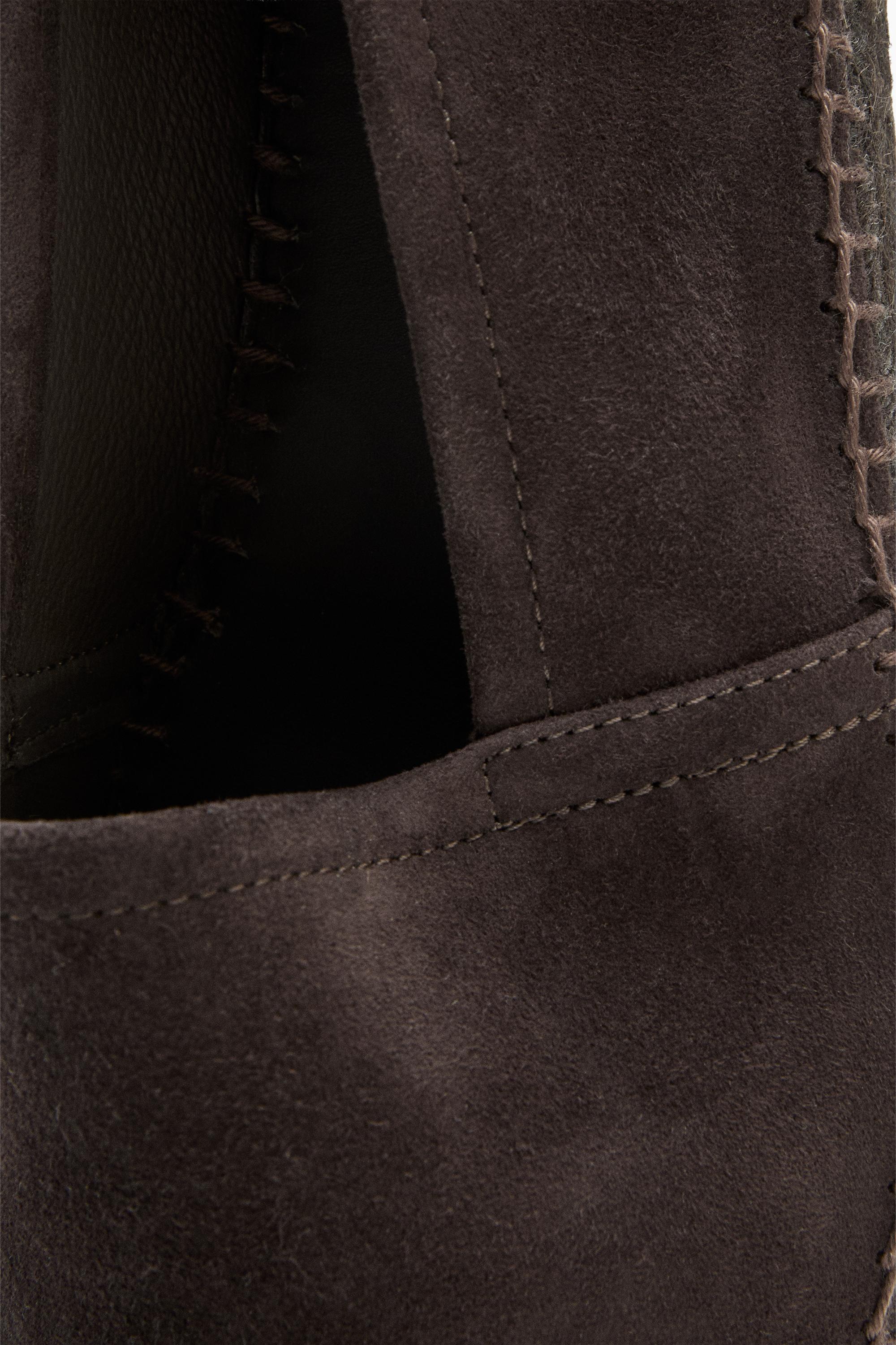 Leather espadrilles — BROWN