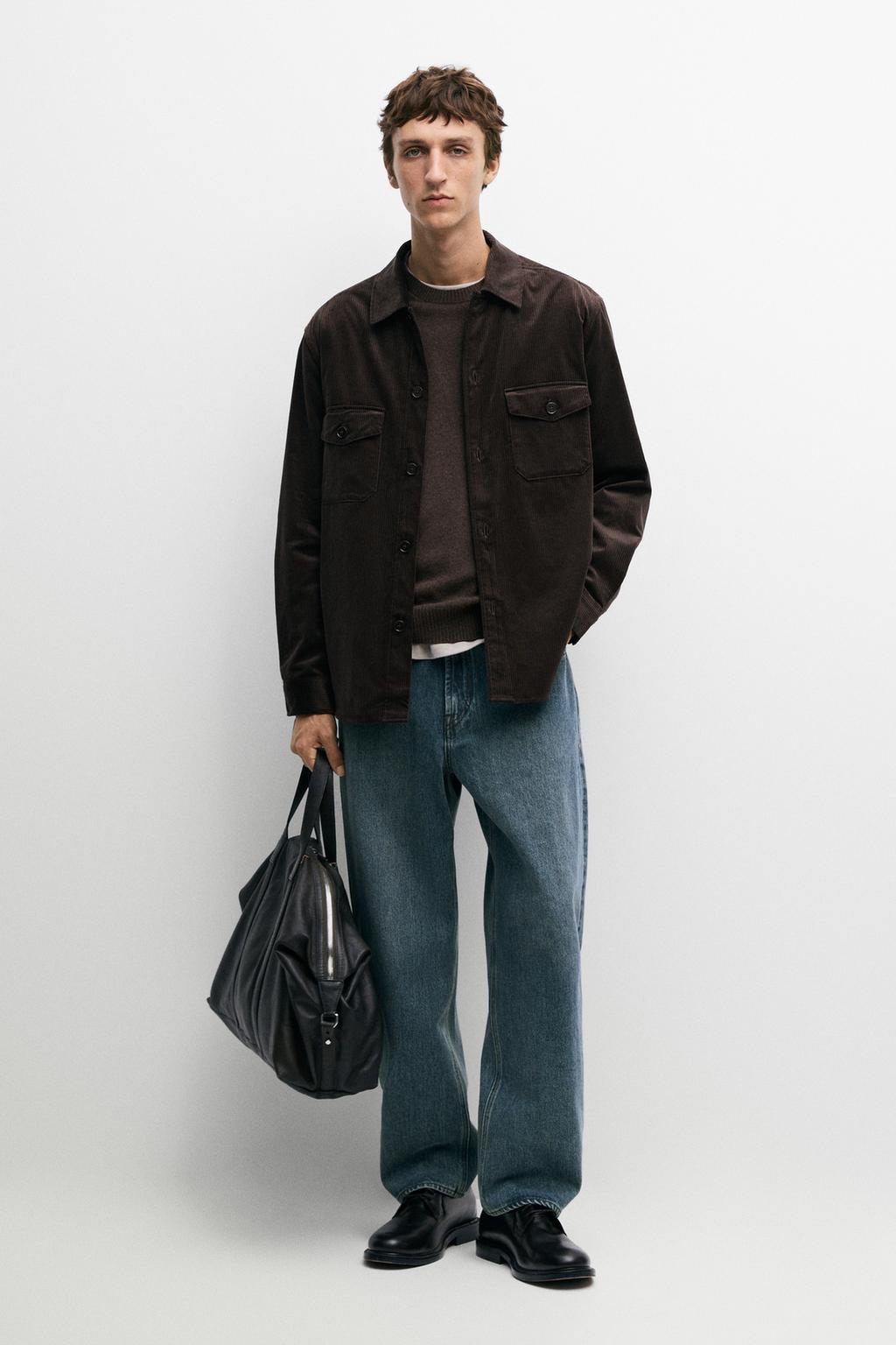 Massimo Dutti 100% pambıq üst köynək cib detallı