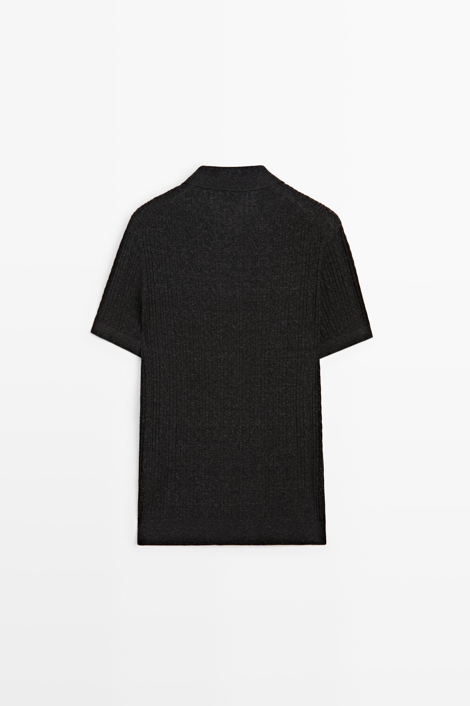 100% Cotton Knit Polo — CHARCOAL