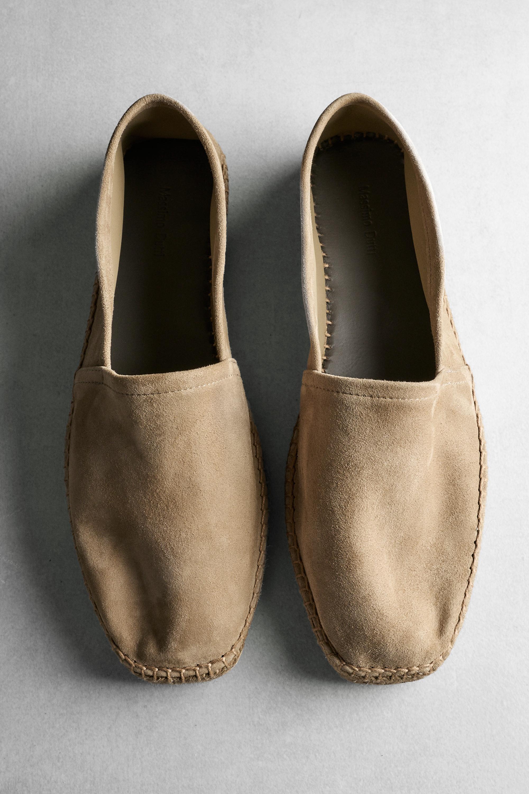 Leather espadrilles — SAND