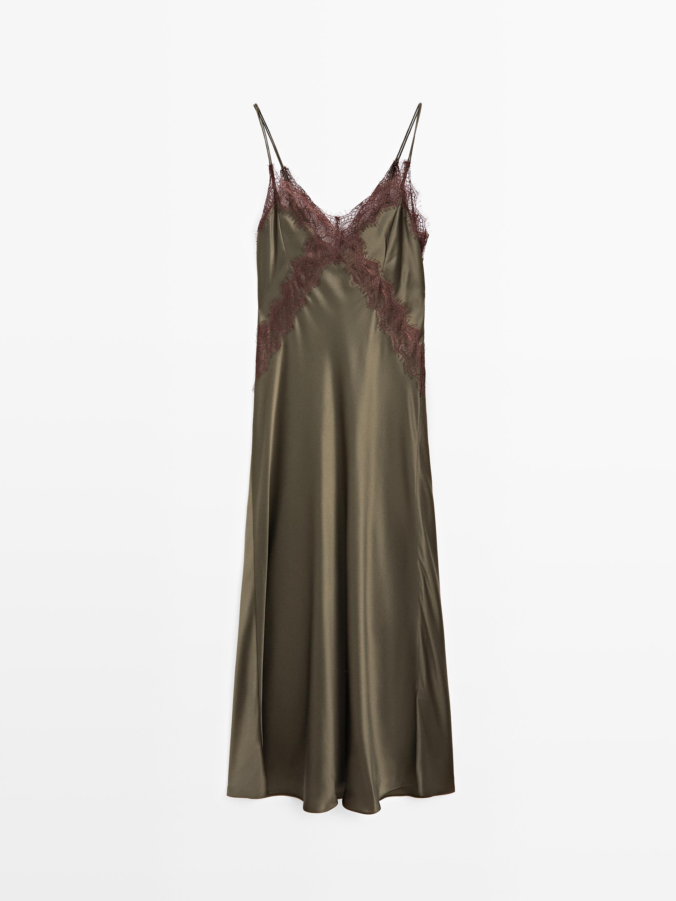 Vestito lungo lingerie 100% seta - Studio