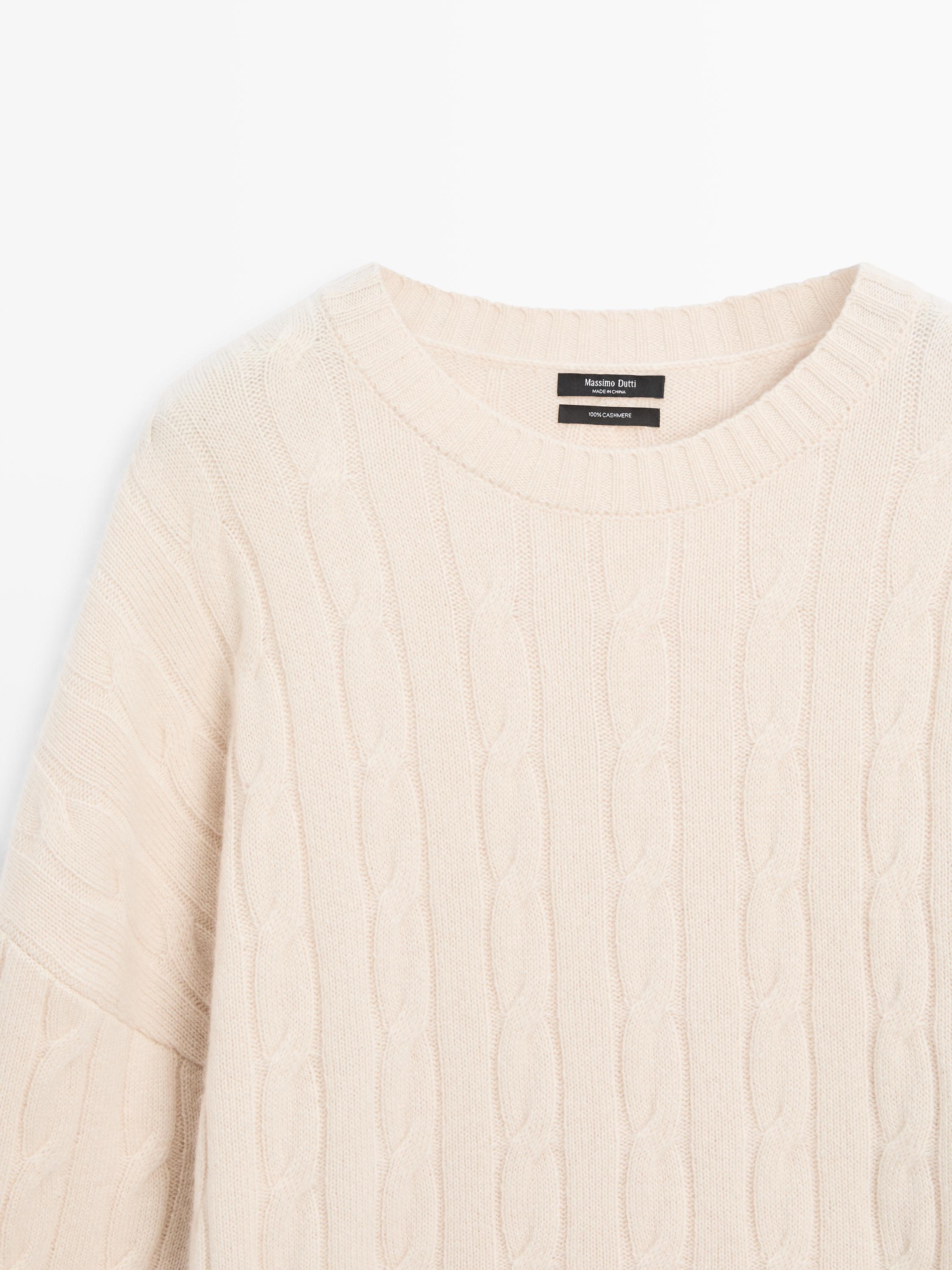 Pull torsadé 100 % cachemire