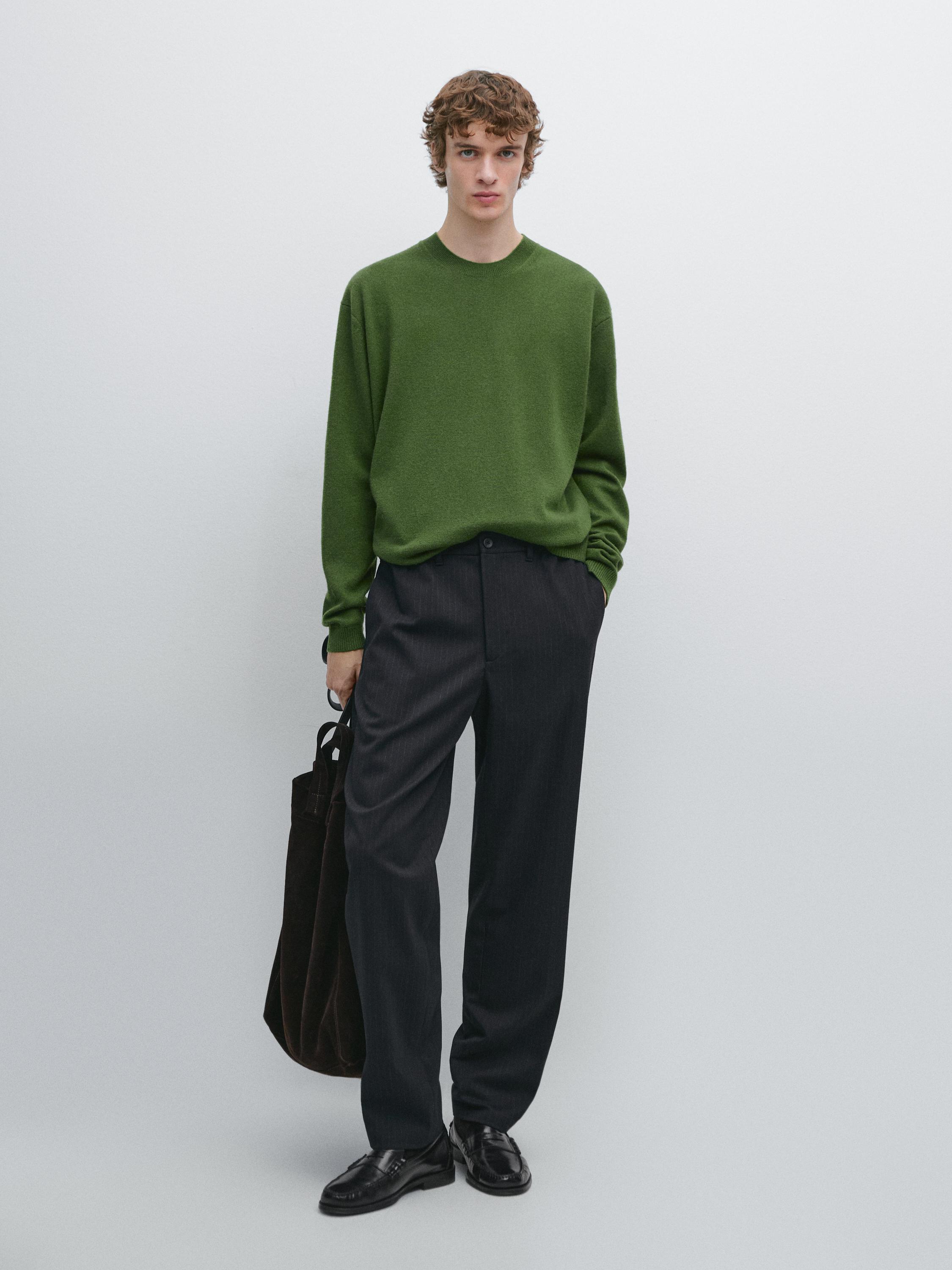 Striped jogger fit trousers — NAVY BLUE