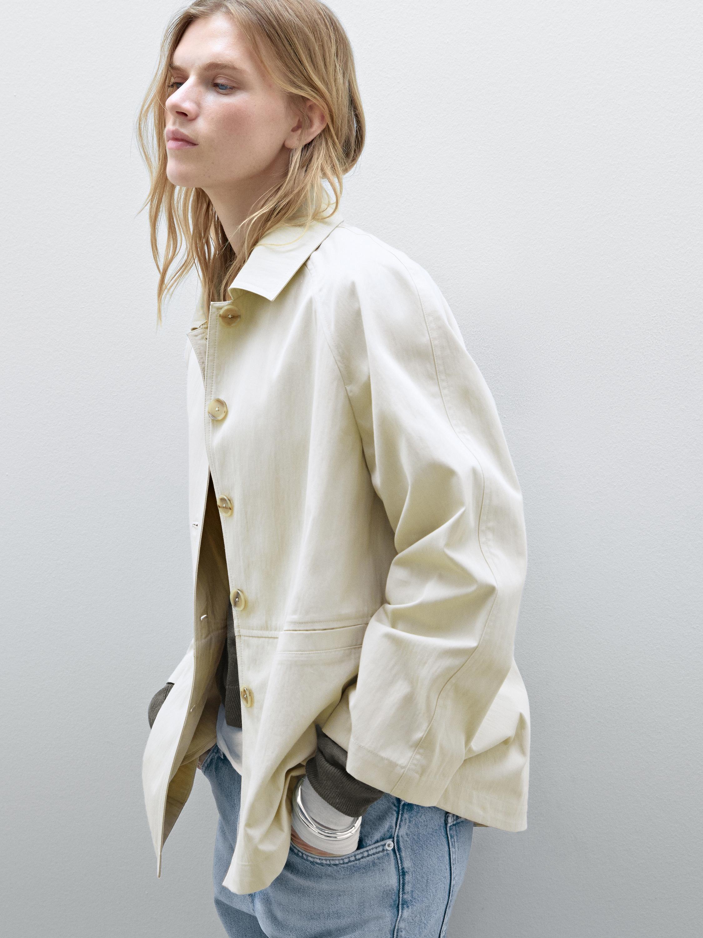 Paxta aralash matodan reglan yengli trench palto