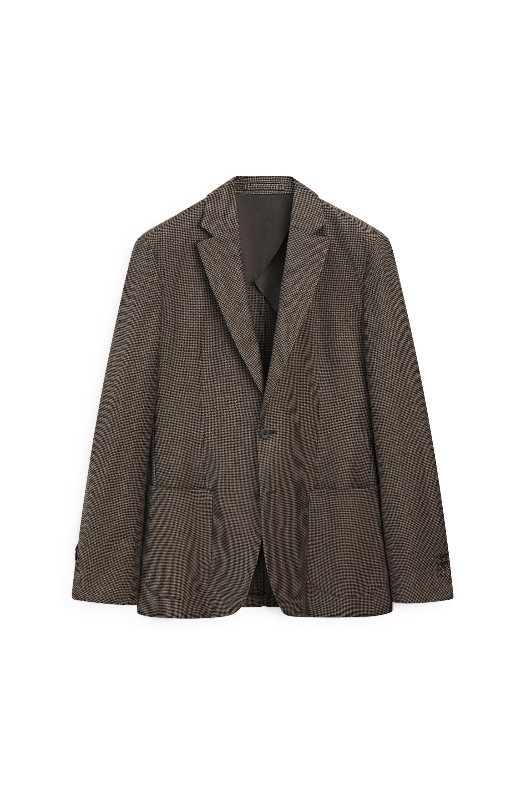 Massimo Dutti Yünlü cep detaylı blazer görsel 3