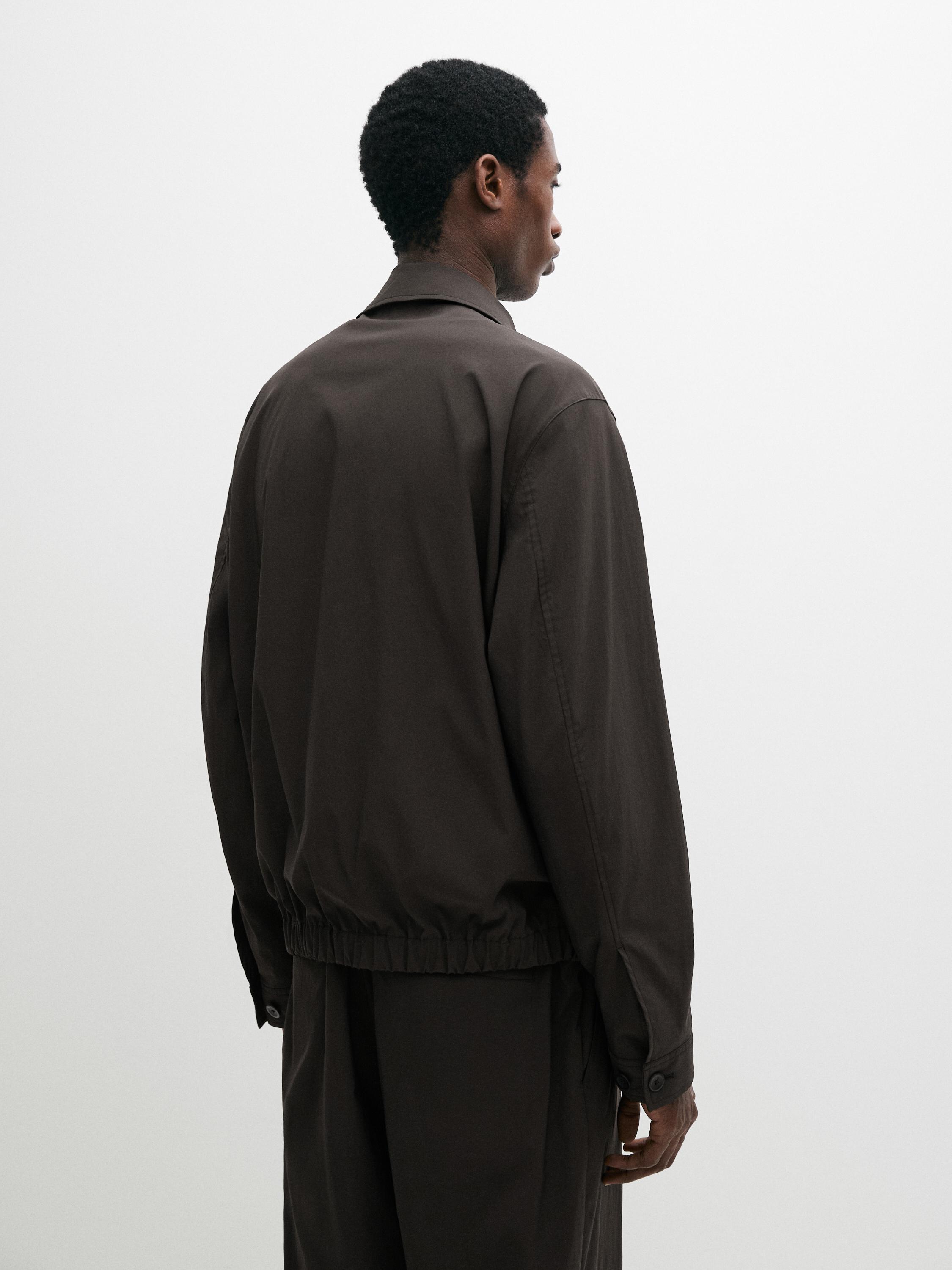 Total look cropped jacket — BROWN