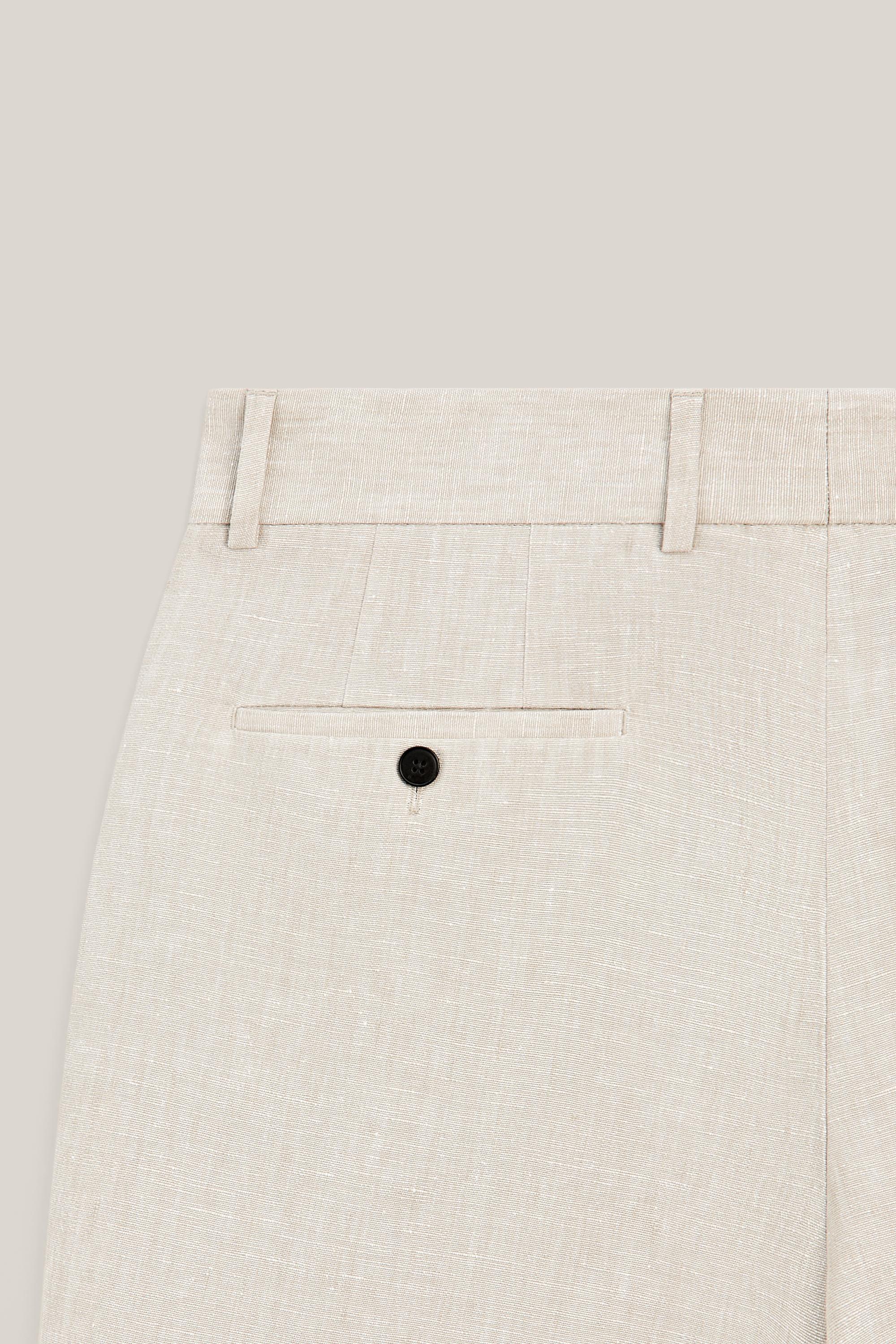 Linen Bermuda shorts with darts - LIMITED EDITION — BEIGE