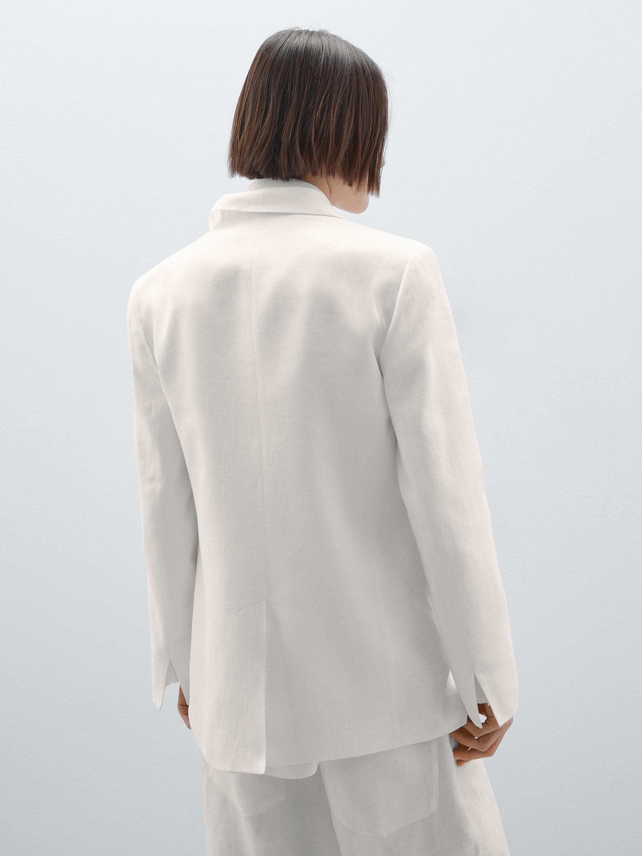 100% linen suit blazer