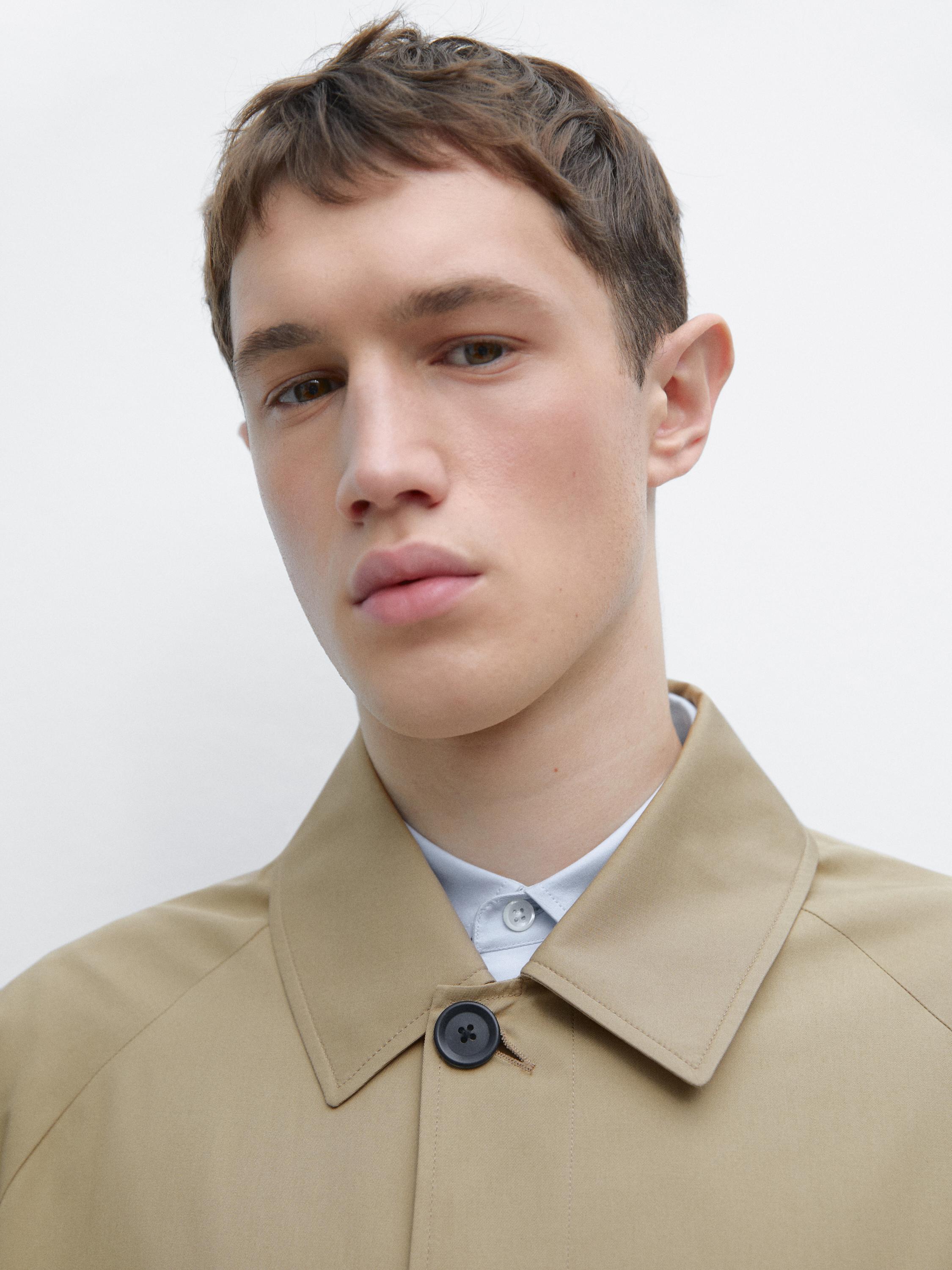 Lightweight cotton trench coat — BEIGE