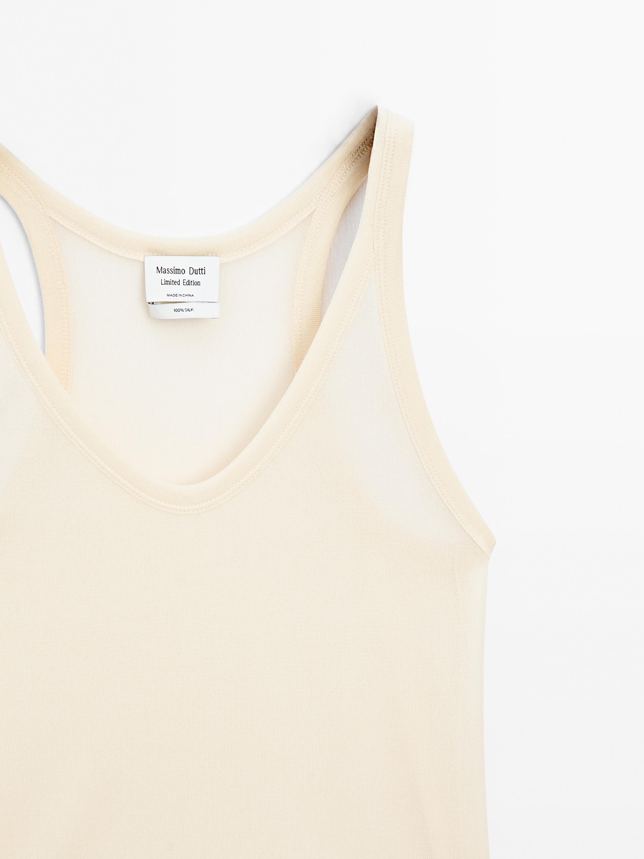 100% mulberry silk strappy top - Limited Edition