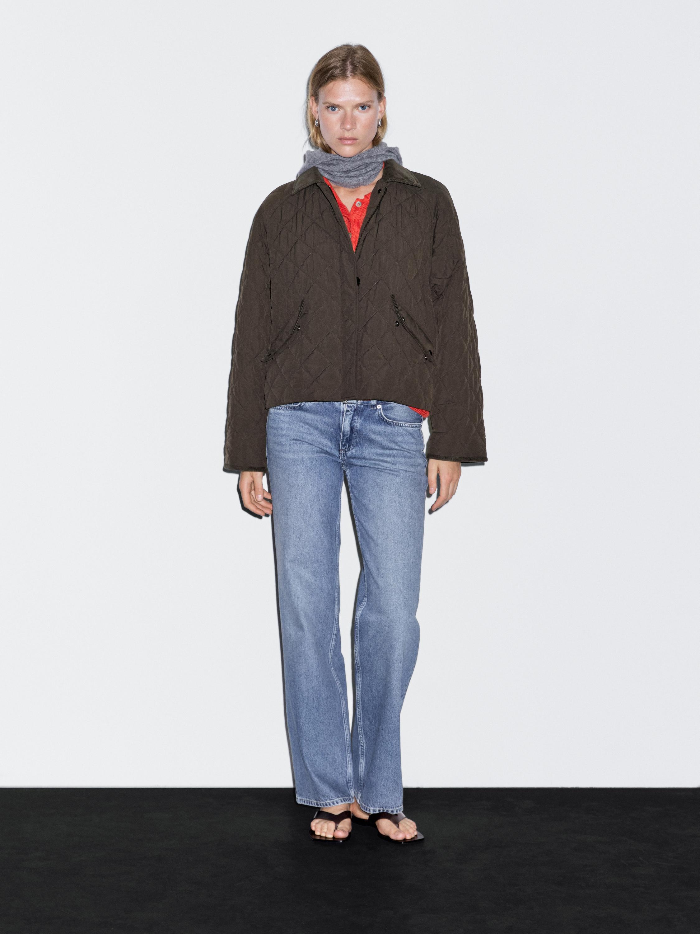 Short lightweight jacket with corduroy detail