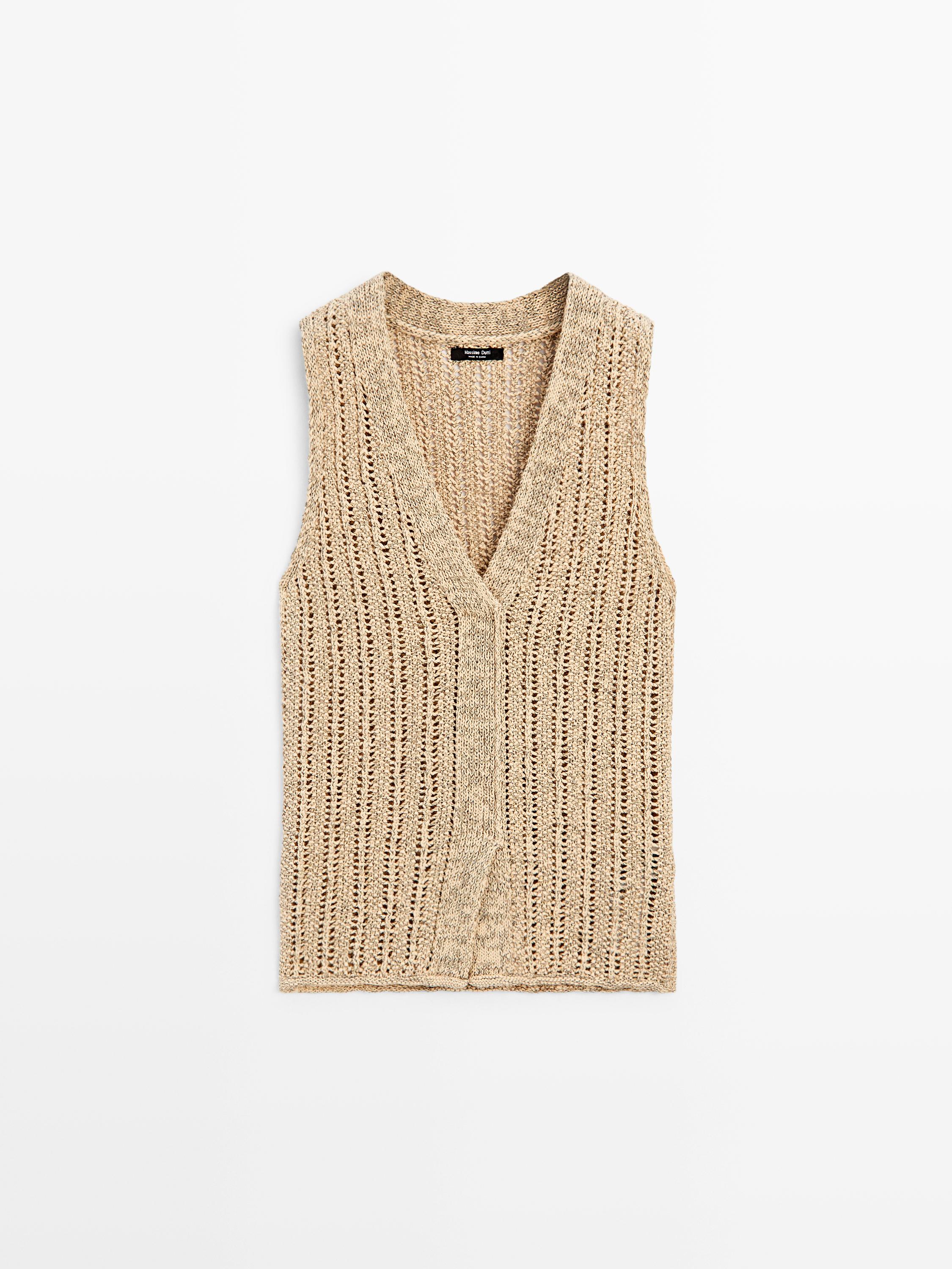 Cutwork vest