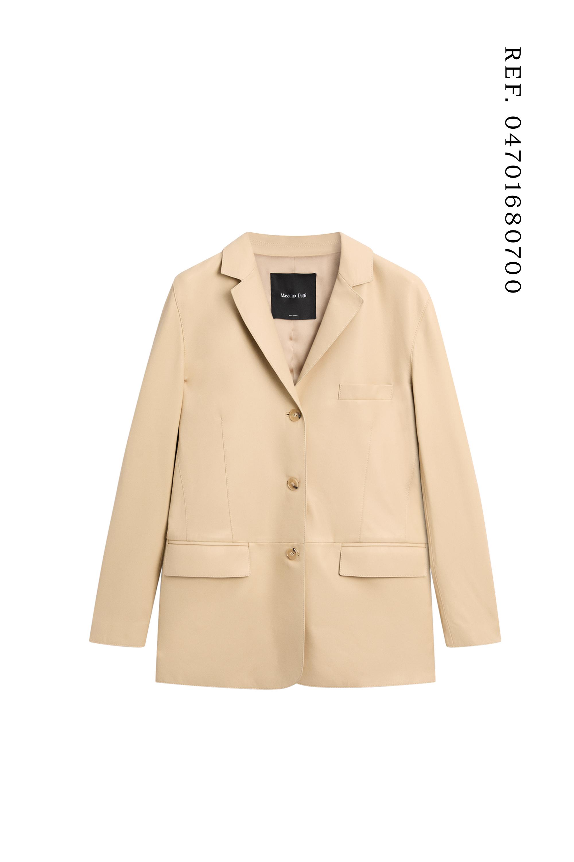 Nappa leather blazer — Vanilla