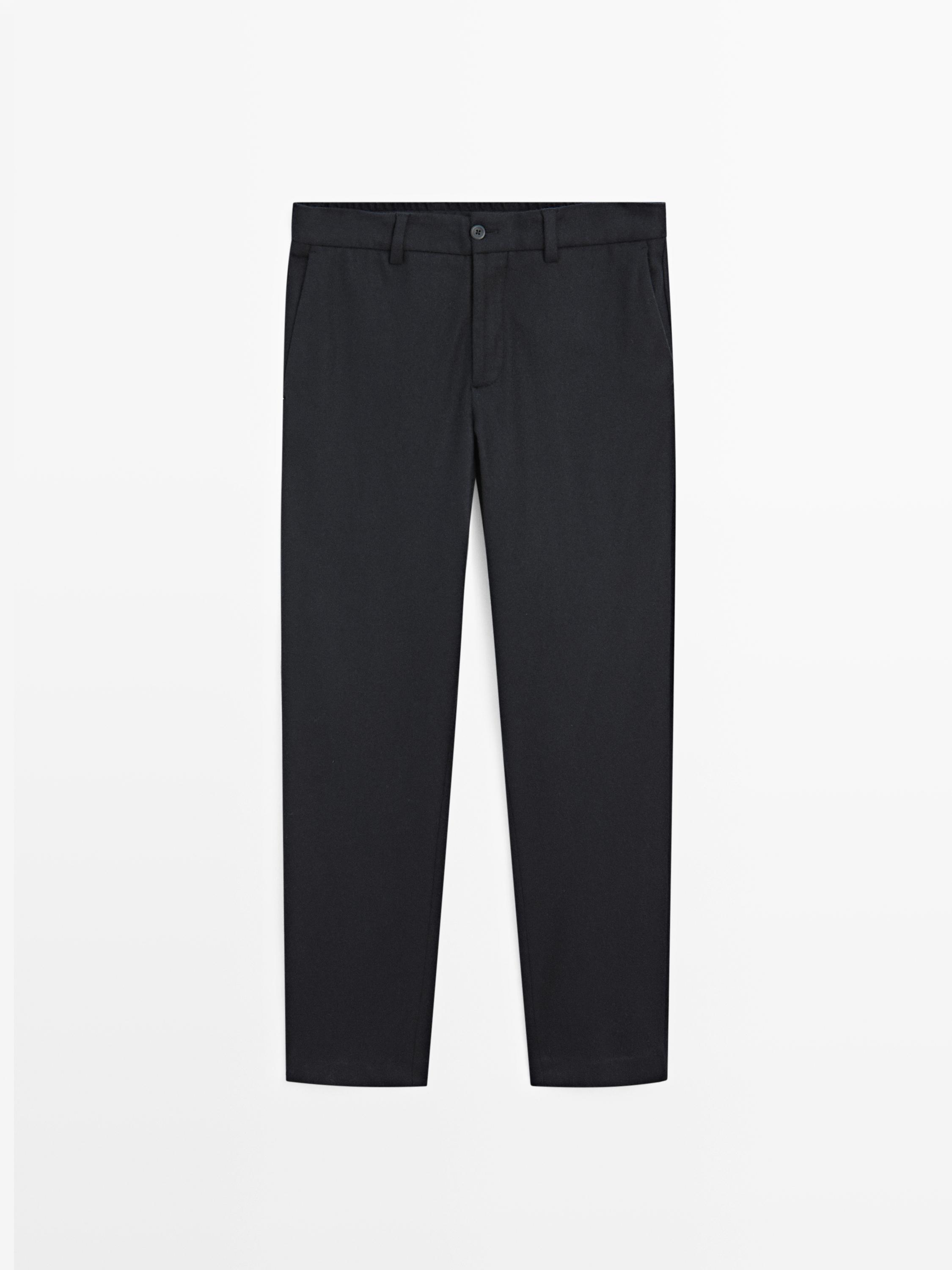 Wool blend trousers