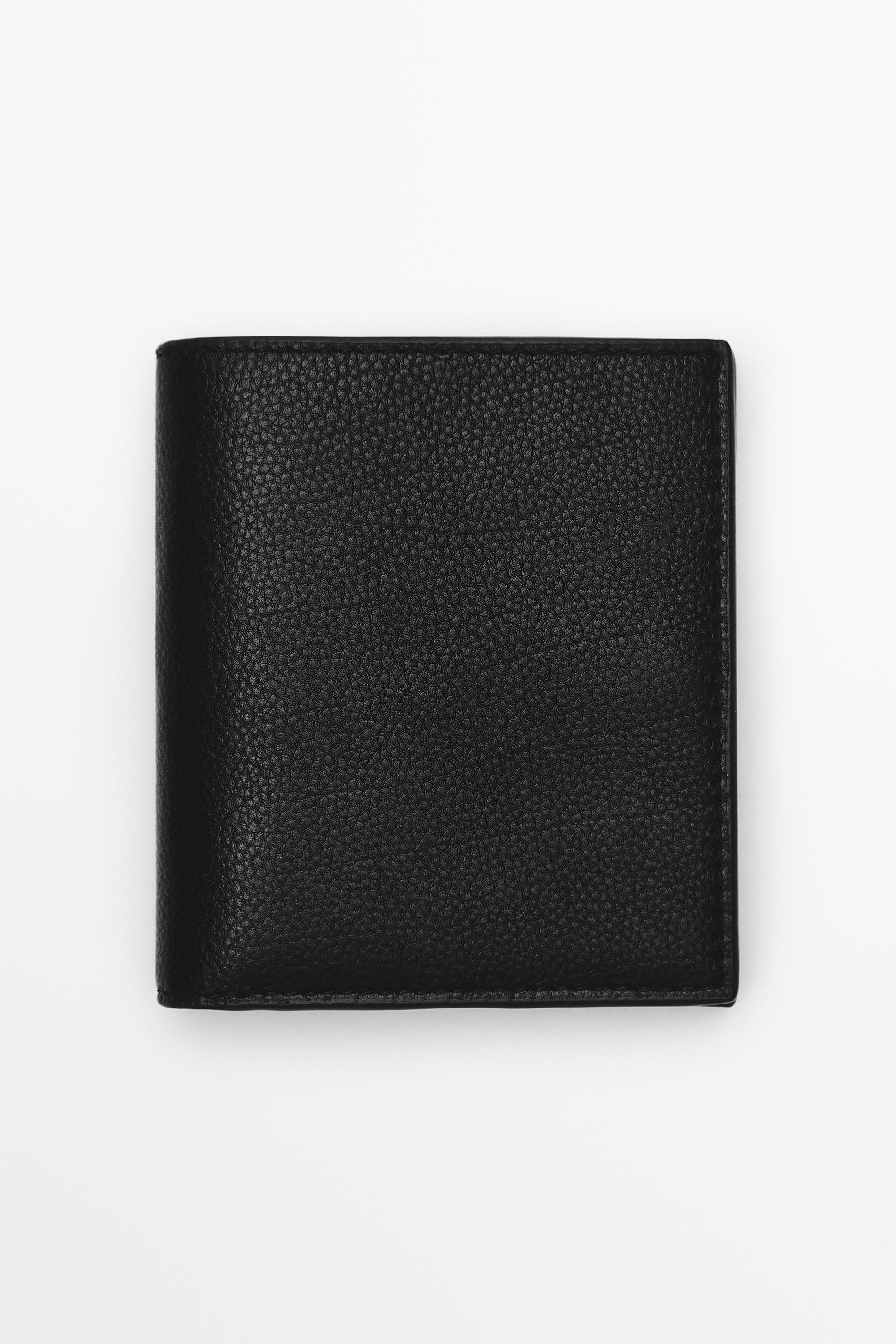 Nappa leather wallet — BLACK