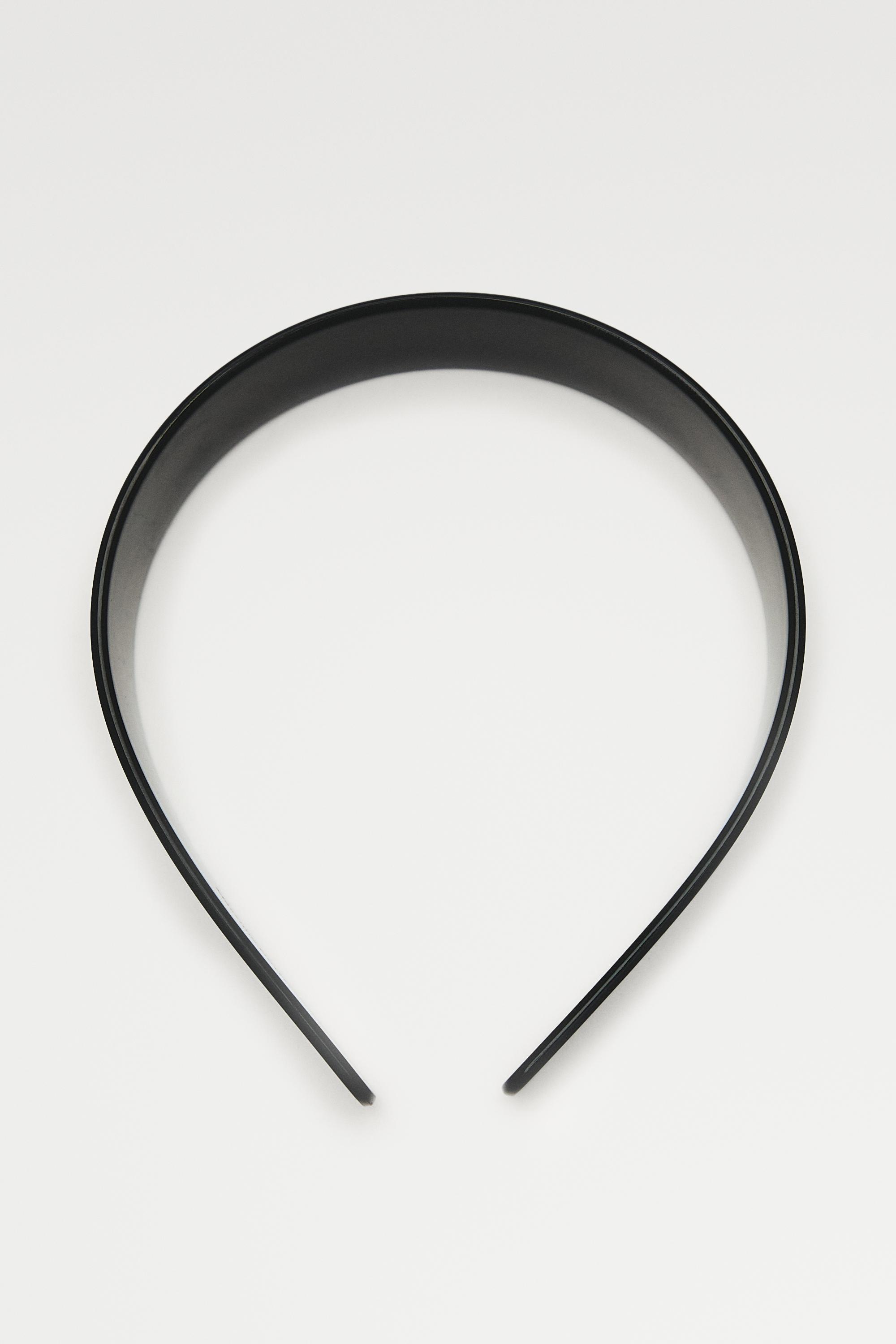 Plain headband — BLACK