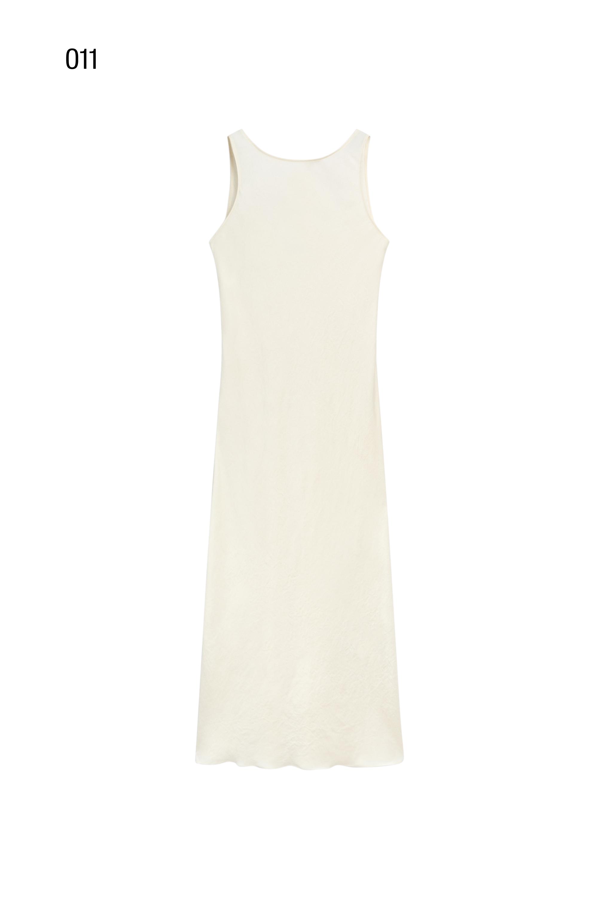 Satin midi dress — SAND BROWN